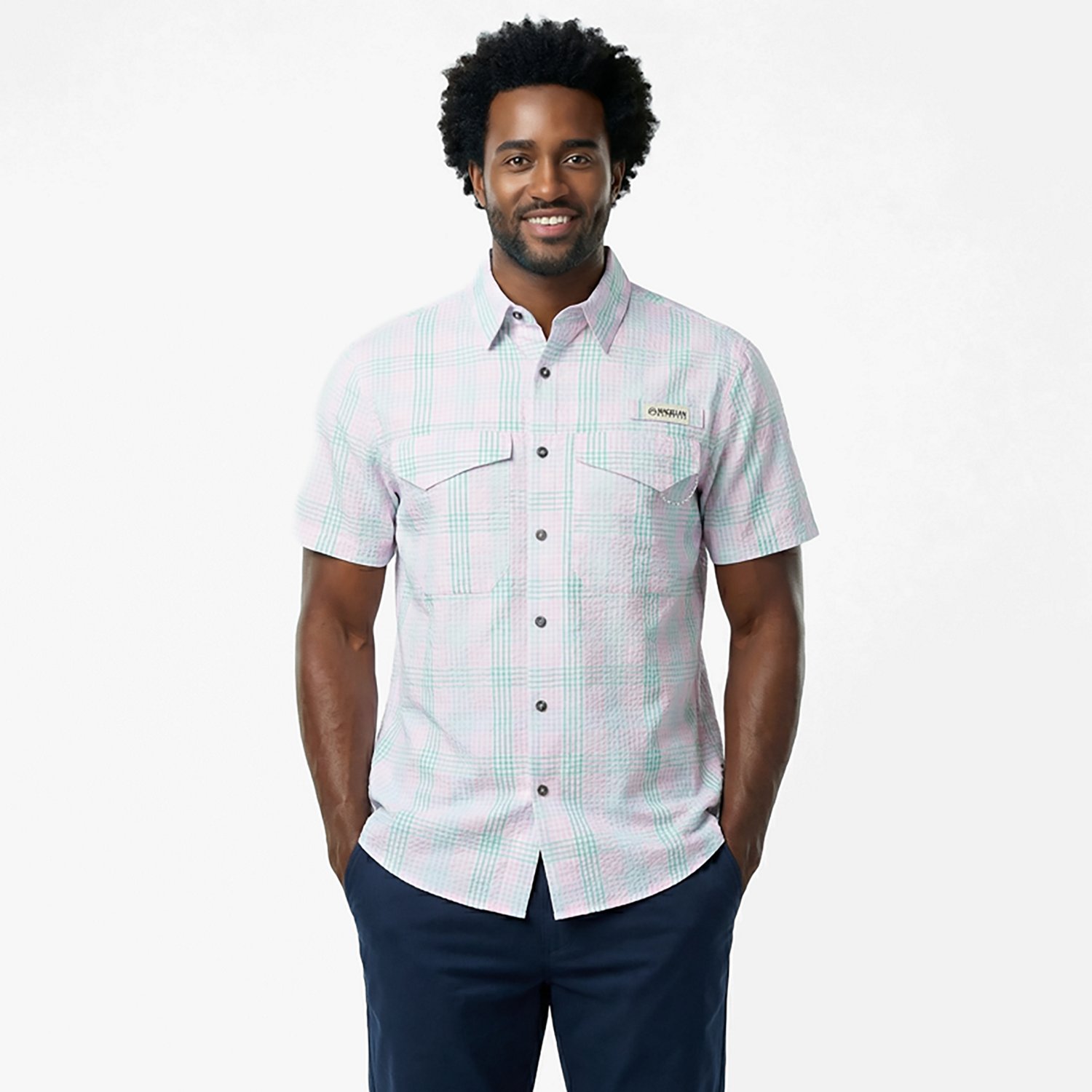Magellan Outdoors Men's Southern Summer Gingham Plaid Short Sleeve Shirt - view number 2