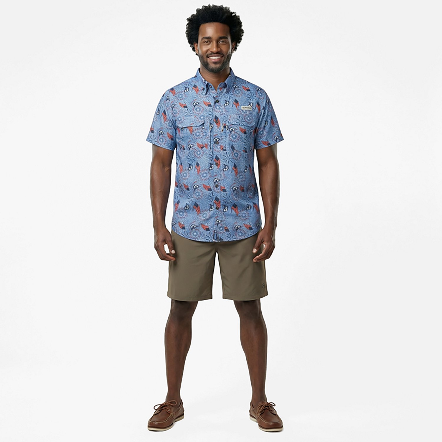 Magellan Outdoors Men's Americana Print Short Sleeve Shirt