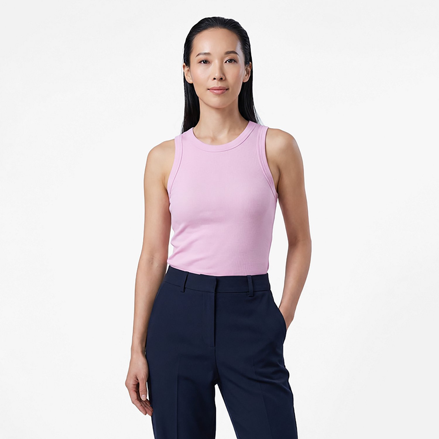BCG Women's Sign High Neck Solid Rib Tank Top - view number 2