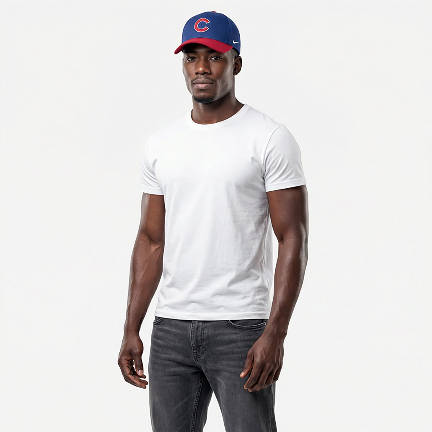 Nike Men's Chicago Cubs Club Evergreen Structured Adjustable Cap - view number 2