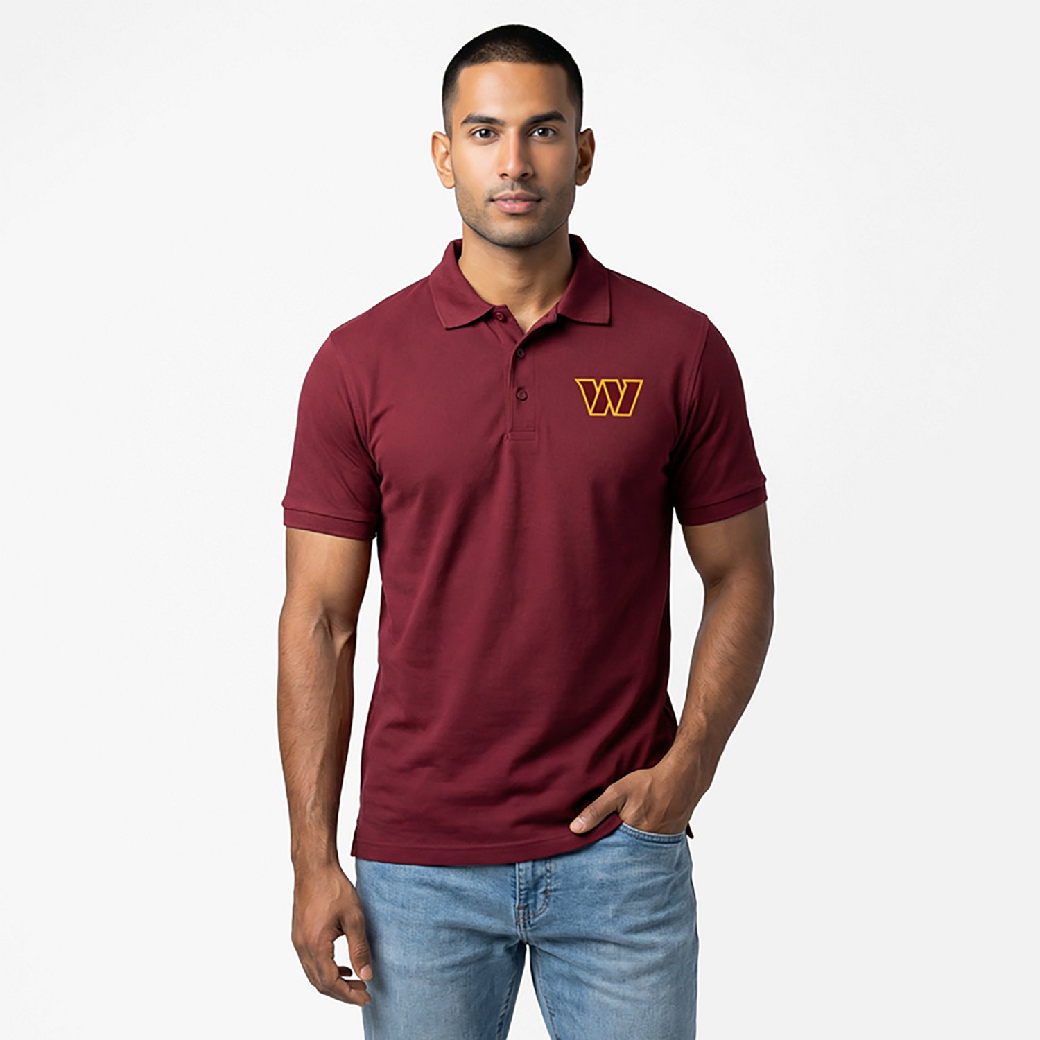 Antigua Men's Washington Commanders Legacy Pique Polo Shirt - view number 2