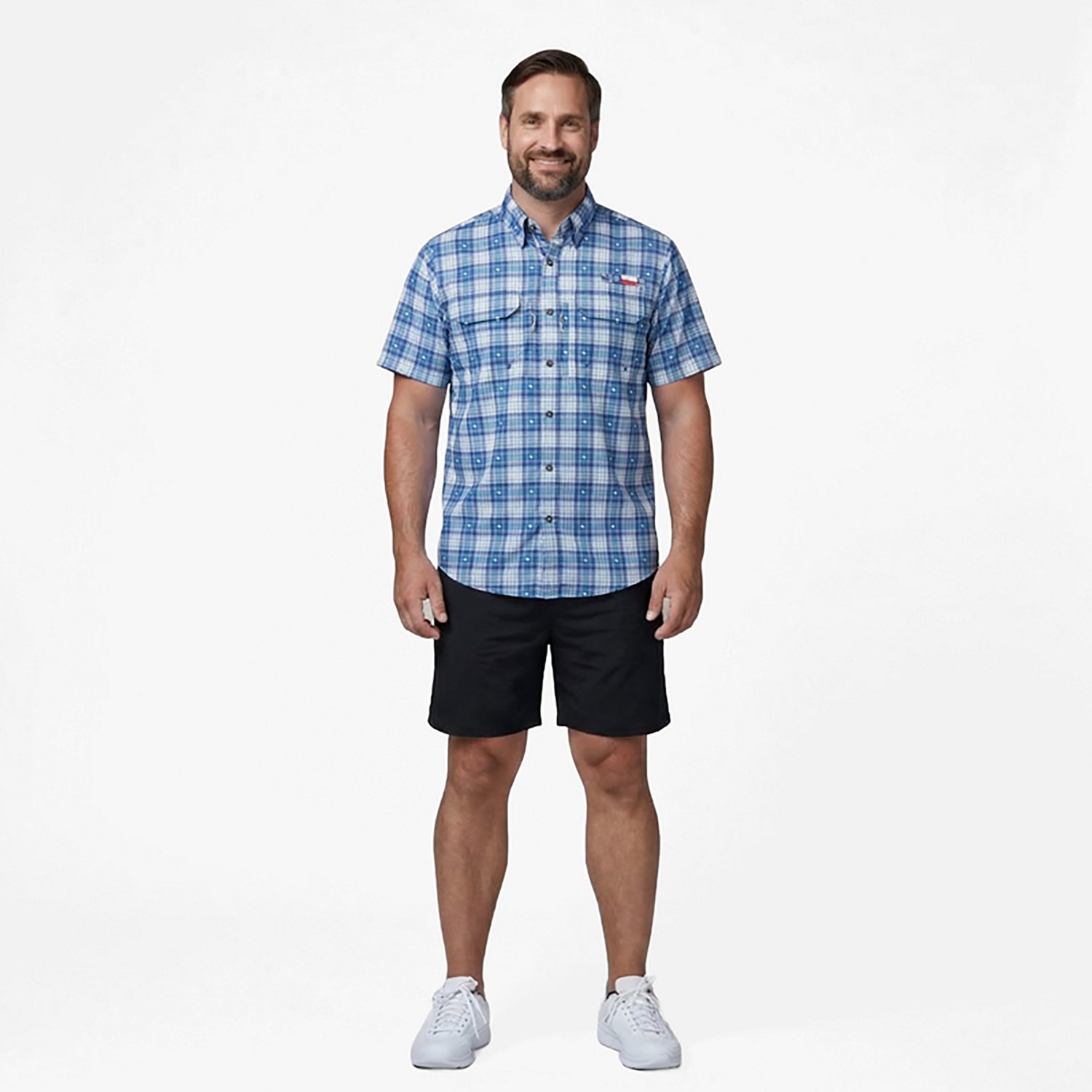 Magellan Outdoors Men's Local State Texas Plaid Shirt