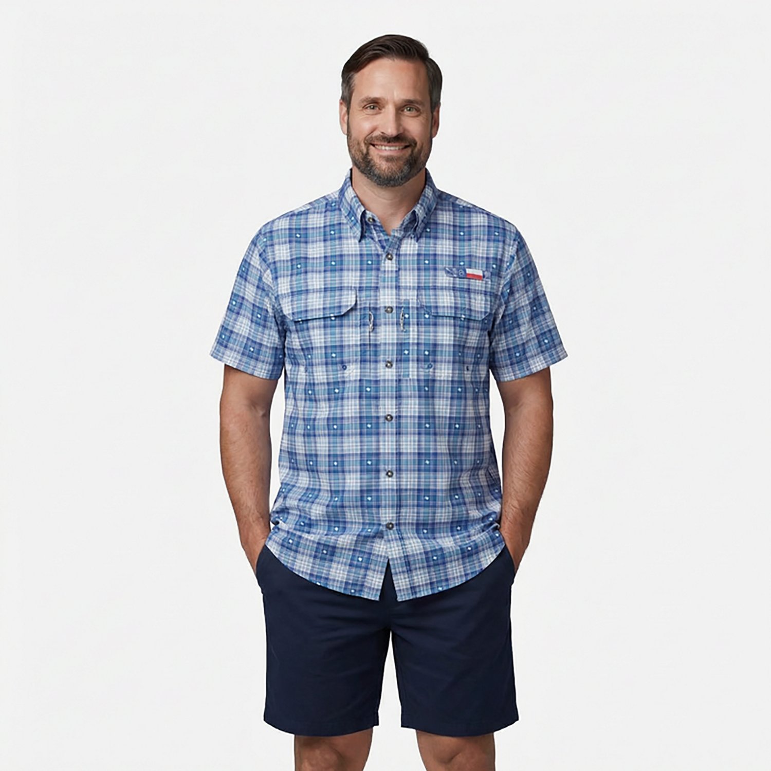 Magellan Outdoors Men's Local State Texas Plaid Shirt                                                                            - view number 2