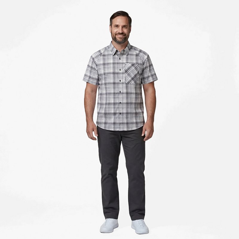 Magellan Outdoors Men's Hickory Canyon Plaid Short Sleeve Shirt