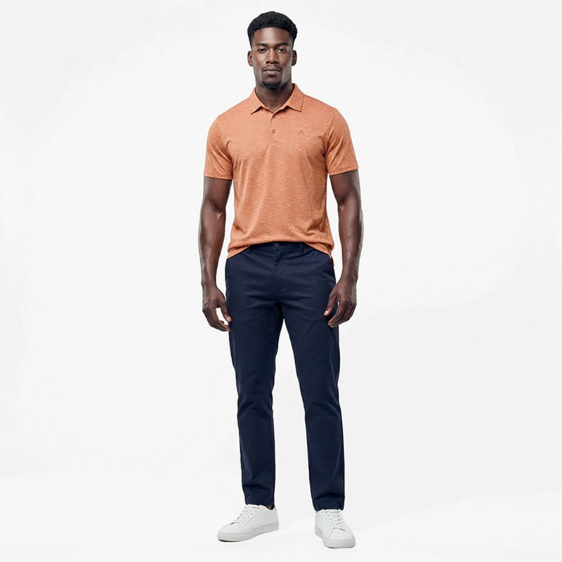 Antigua Par 3 Mens Short Sleeve Polo Shirt, Small, Orange