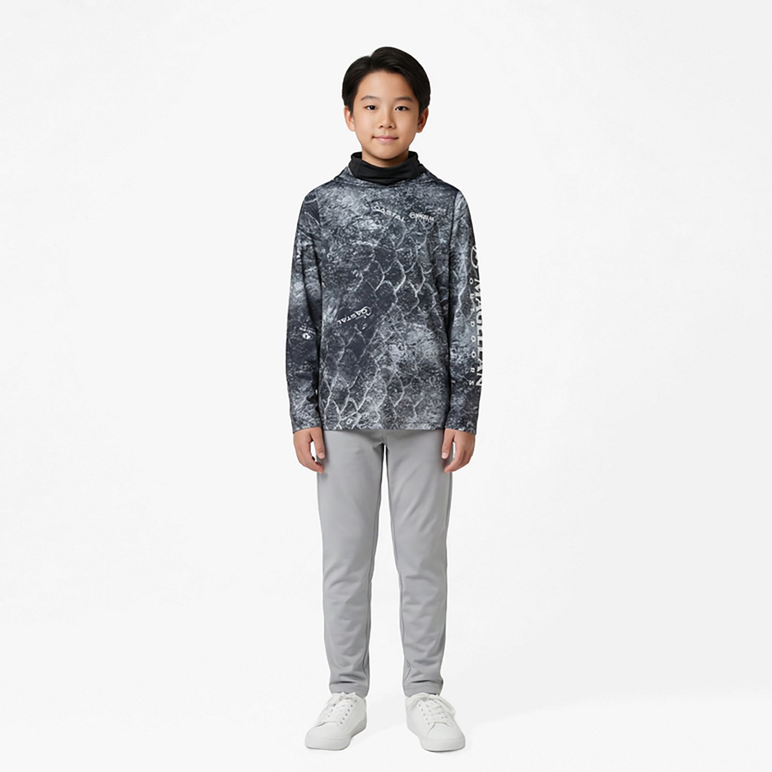 Magellan Outdoors Boys' Mossy Oak Coastal Gaiter Hoodie