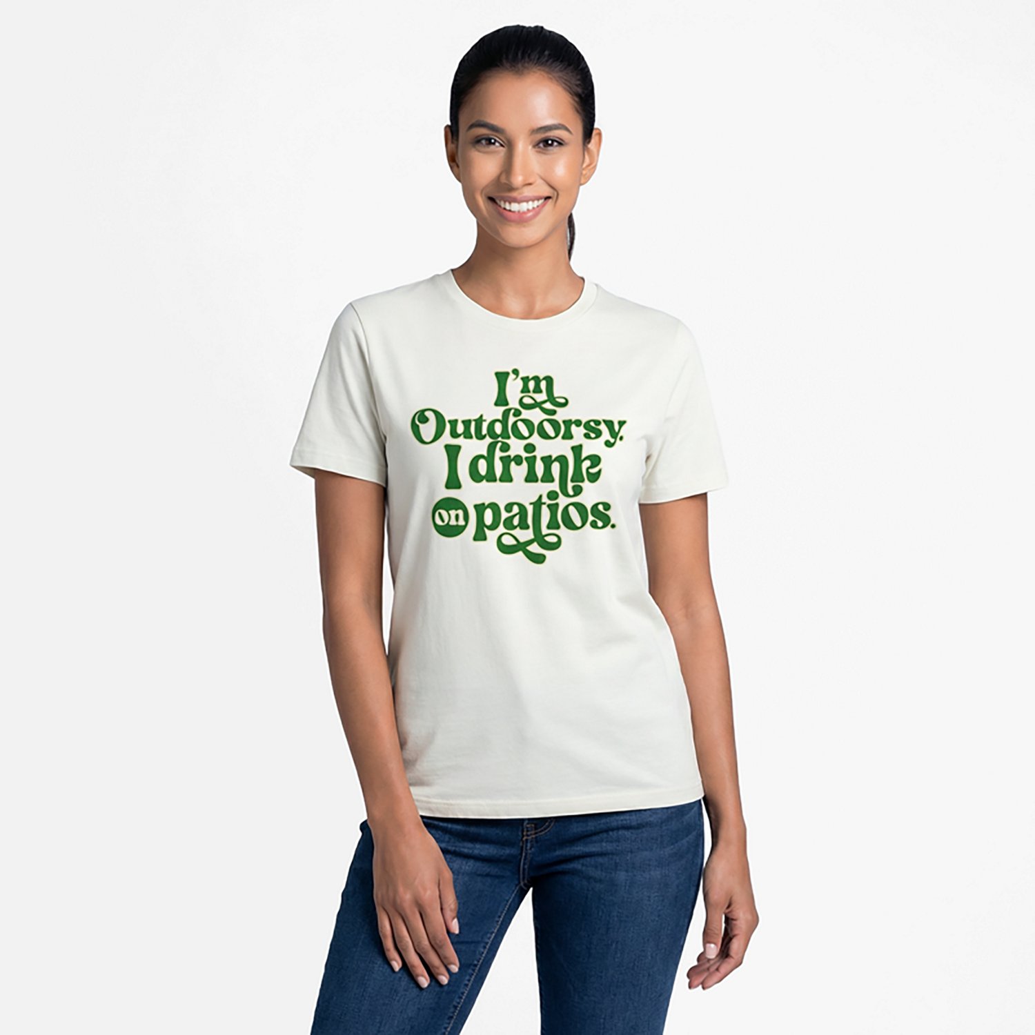 Academy Sports + Outdoors Women’s Drinks on Patio T-shirt - view number 2
