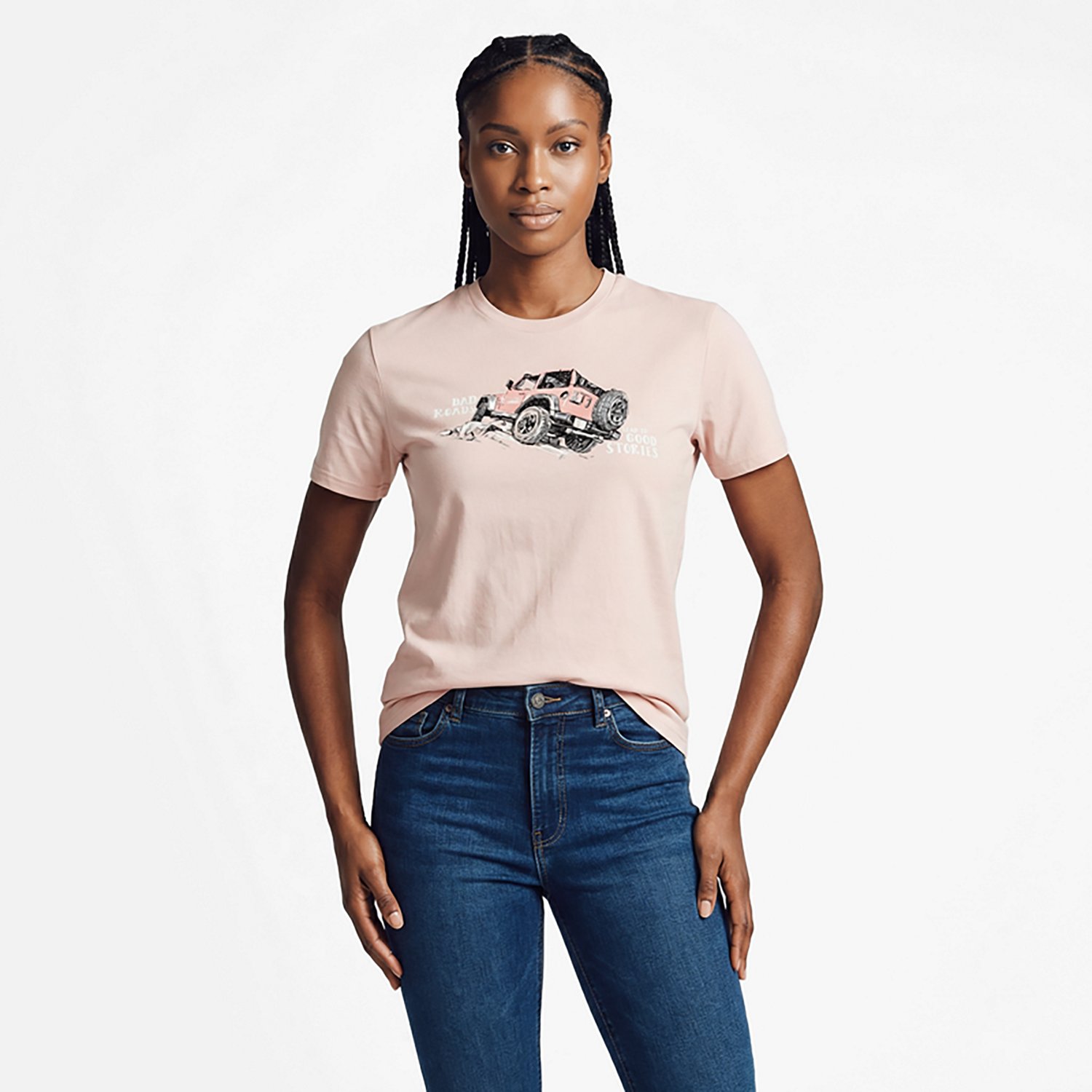 Academy Sports + Outdoors Women’s Bad Roads Good Stories T-shirt - view number 2