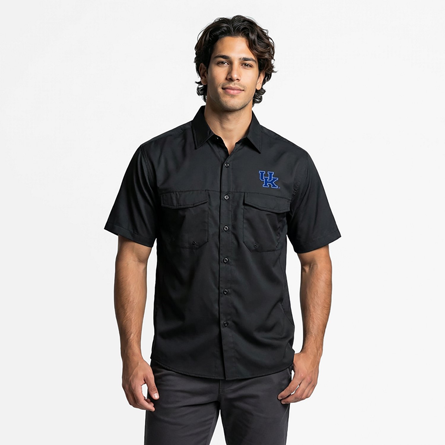 Antigua Men's Kentucky Wildcats Game Day Fishing Shirt - view number 2