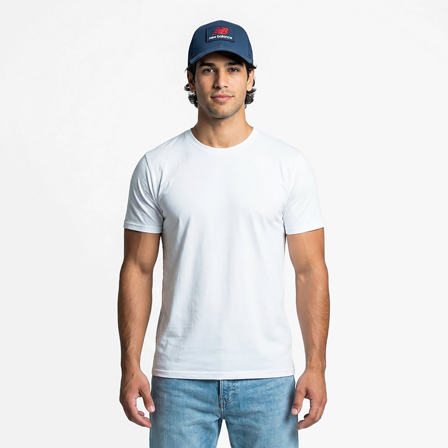 New Balance Men's Stacked Patch Logo Trucker Cap