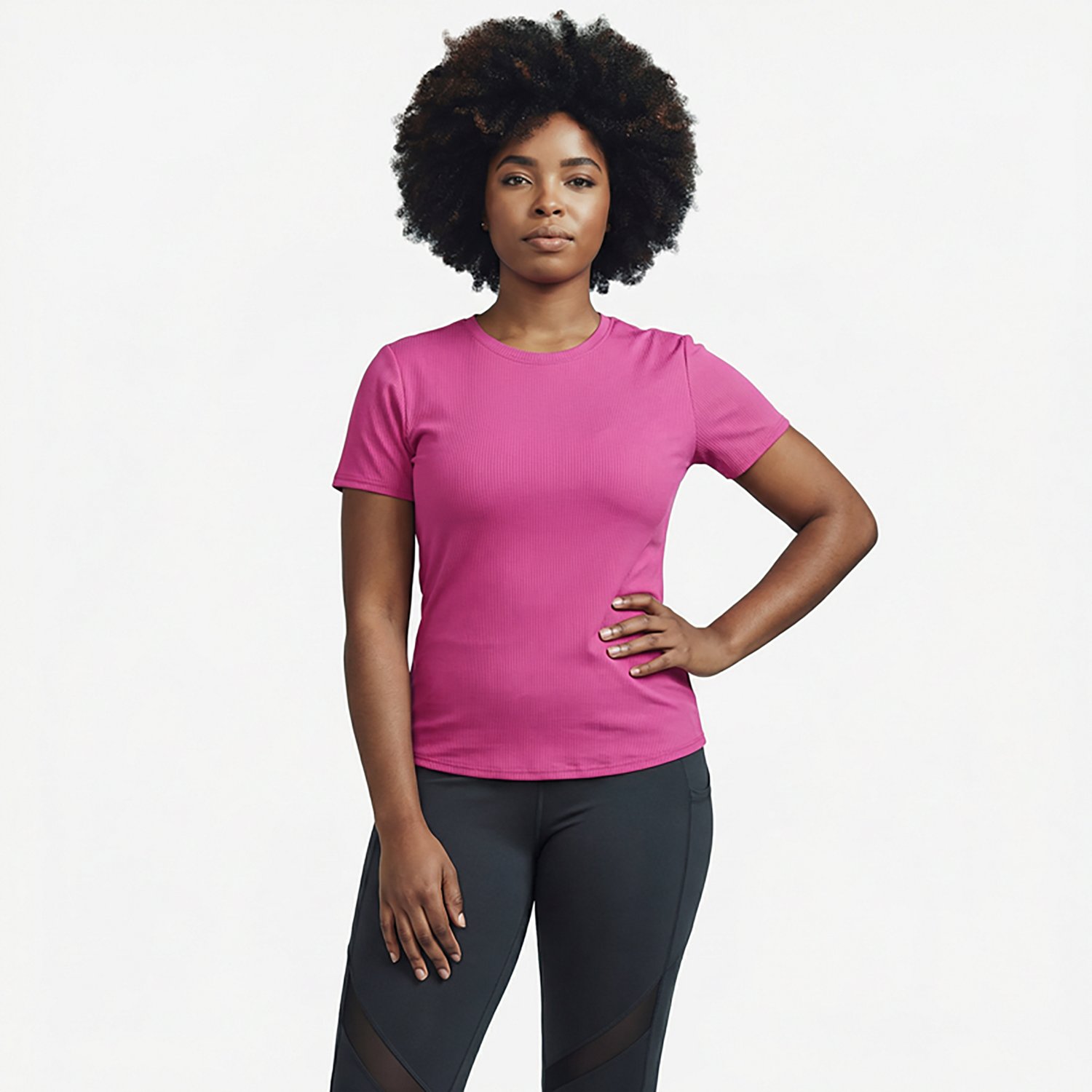 BCG Women's Sign Crew Rib Short Sleeve T-Shirt - view number 2