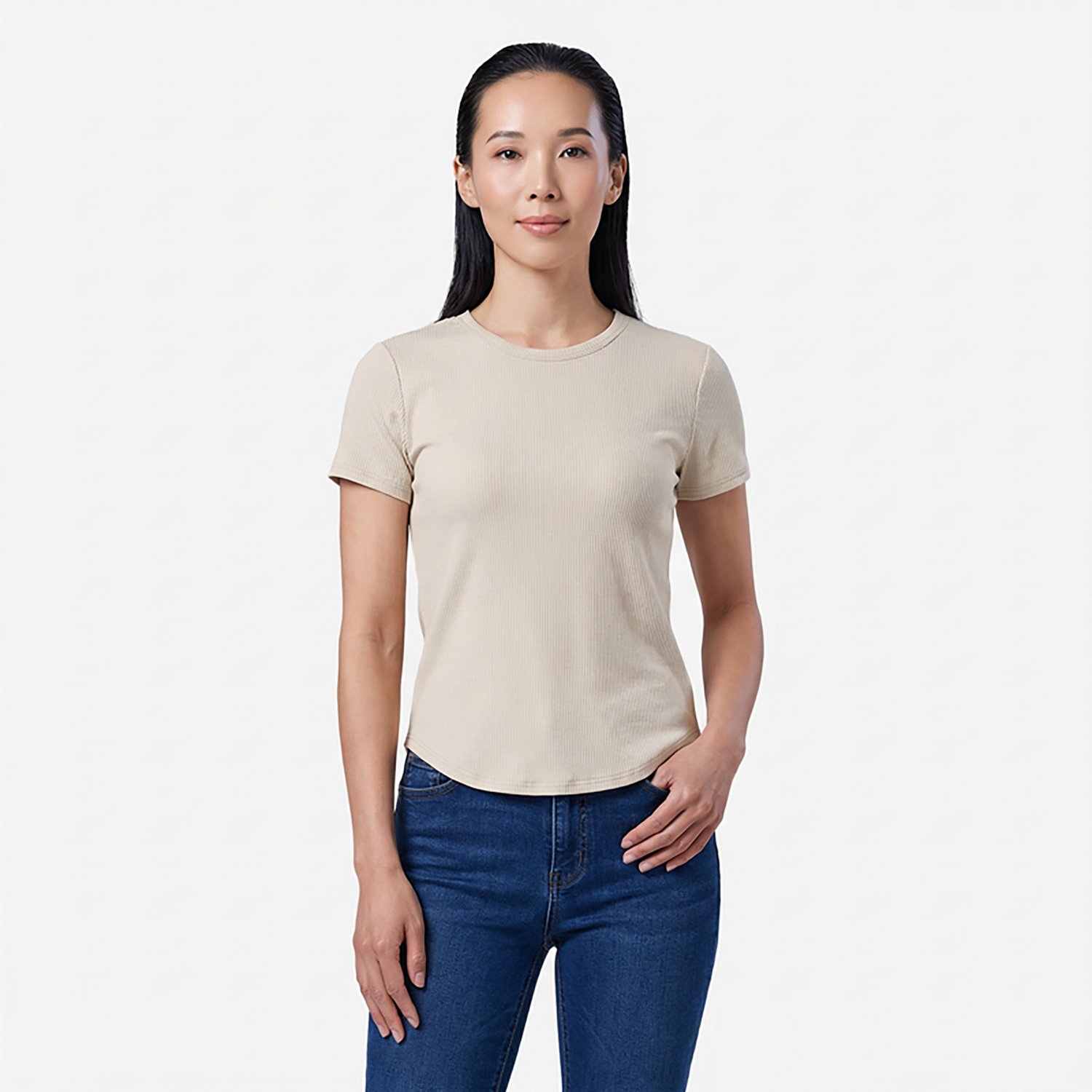 BCG Women's Sign Crew Rib Short Sleeve T-Shirt