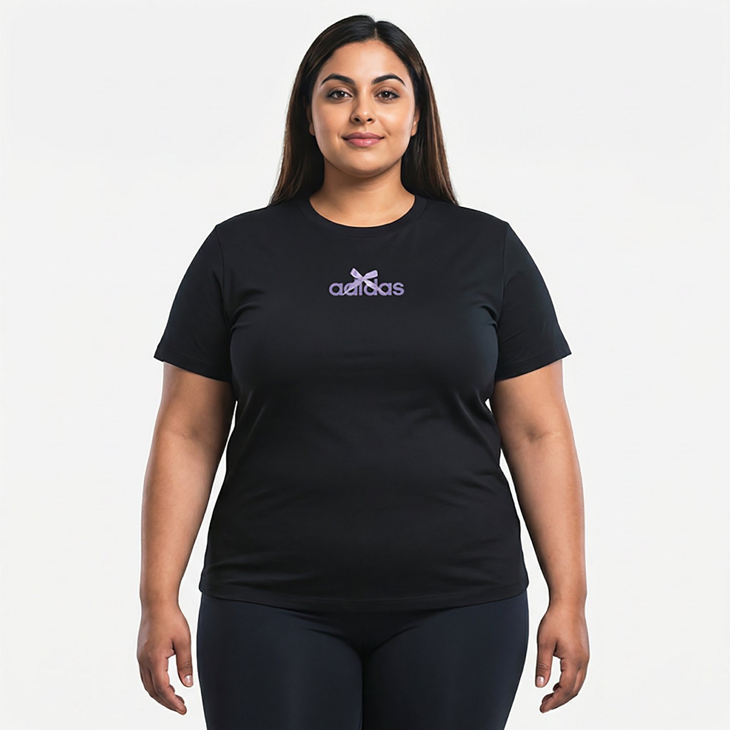 adidas Women's Bow on Linear Logo Graphic T-shirt