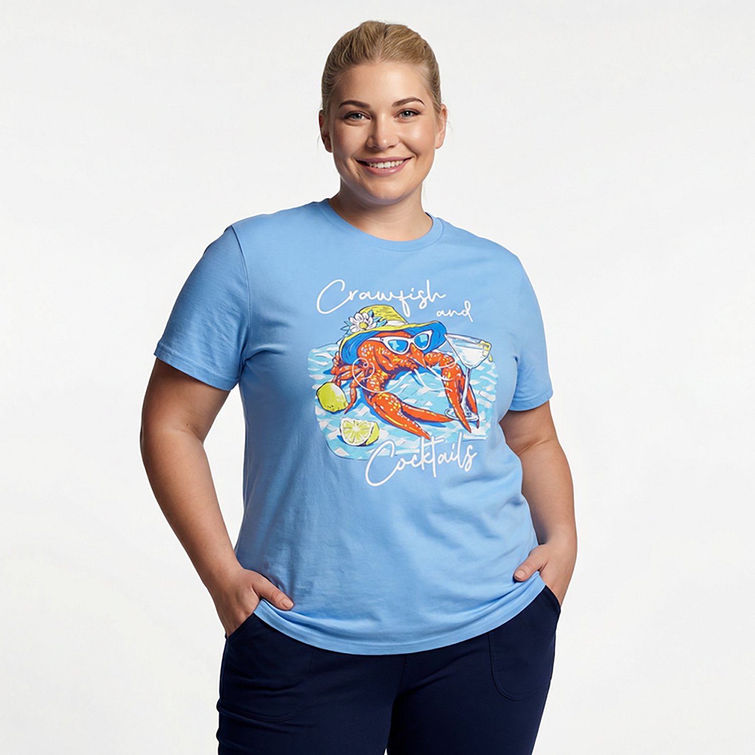 Academy Sports + Outdoors Women's Crawfish & Cocktails T-shirt - view number 2