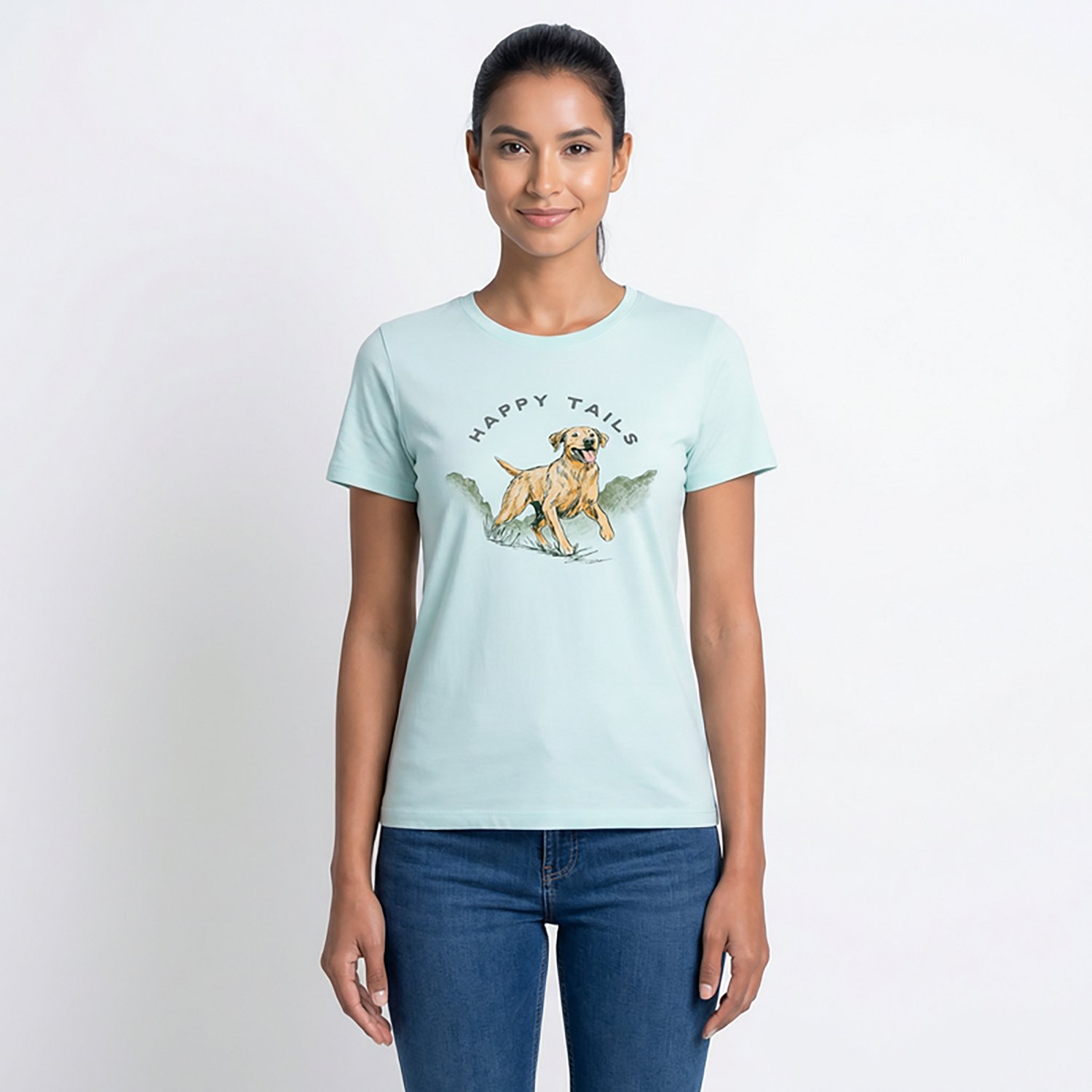 Academy Sports + Outdoors Women's Happy Tails T-shirt - view number 2
