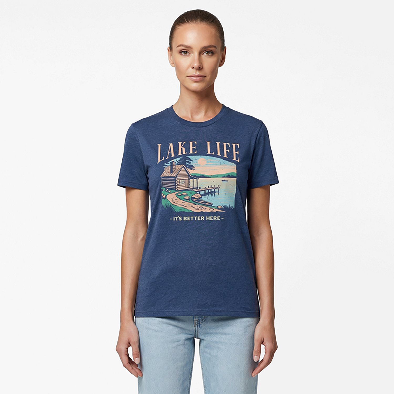 Academy Sports + Outdoors Women's Lake Life T-shirt - view number 2