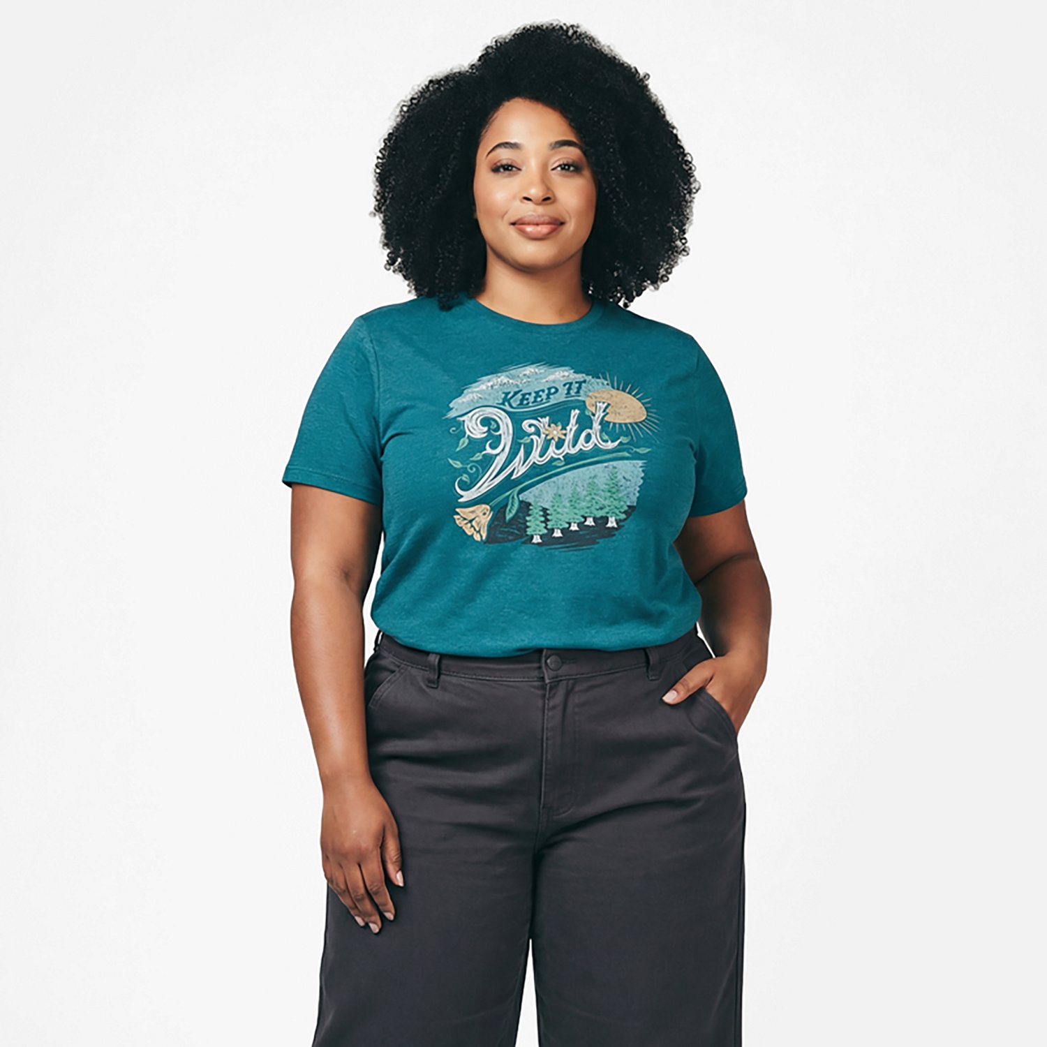 Academy Sports + Outdoors Women's Keep It Wild T-shirt - view number 2