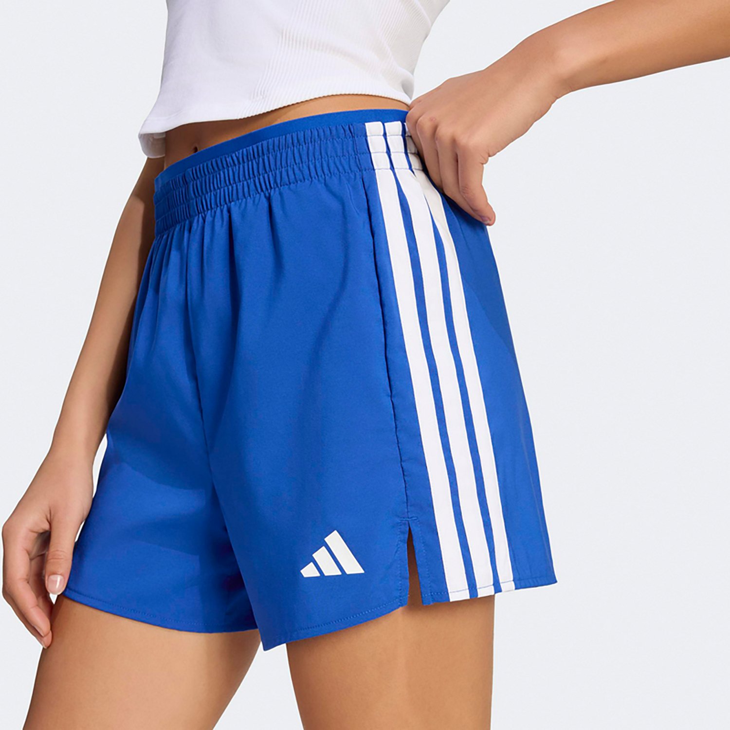 adidas Women's Workout Essentials 3-Stripes Woven Shorts 4 in - view number 3