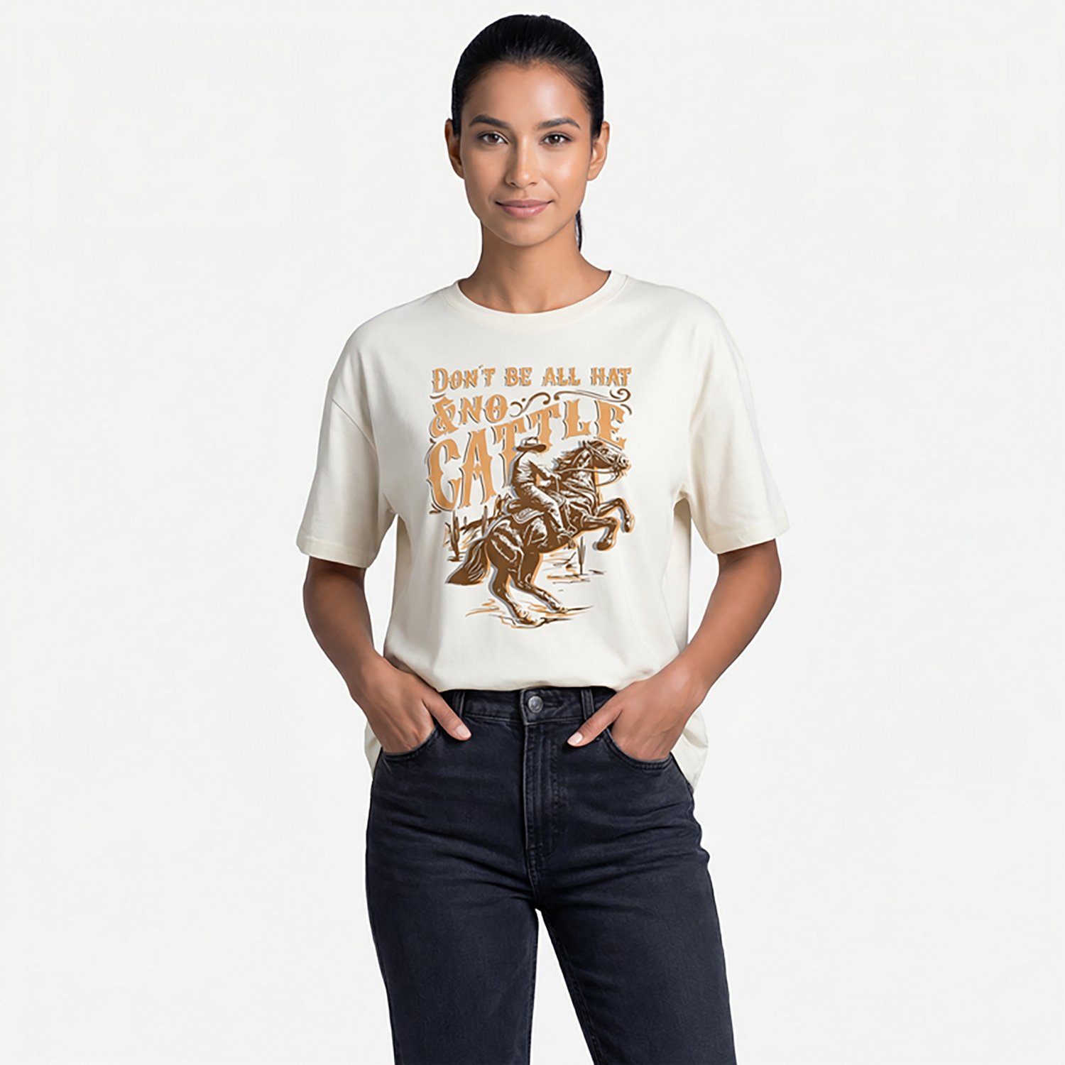 Live Outside the Limits Women's Don't Be All Hat Graphic T-shirt - view number 2