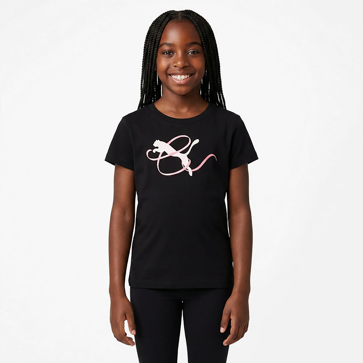 PUMA Girls’ Bow Society Pack Cotton/Spandex T-shirt - view number 2