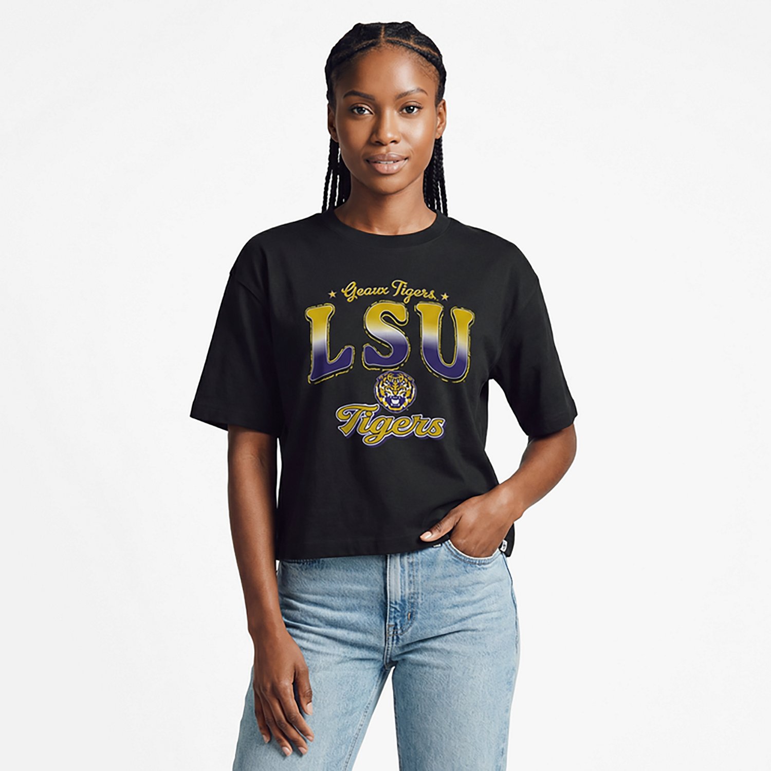 '47 Women's LSU Tigers Vibe Check Reed City Short Sleeve T-shirt - view number 2