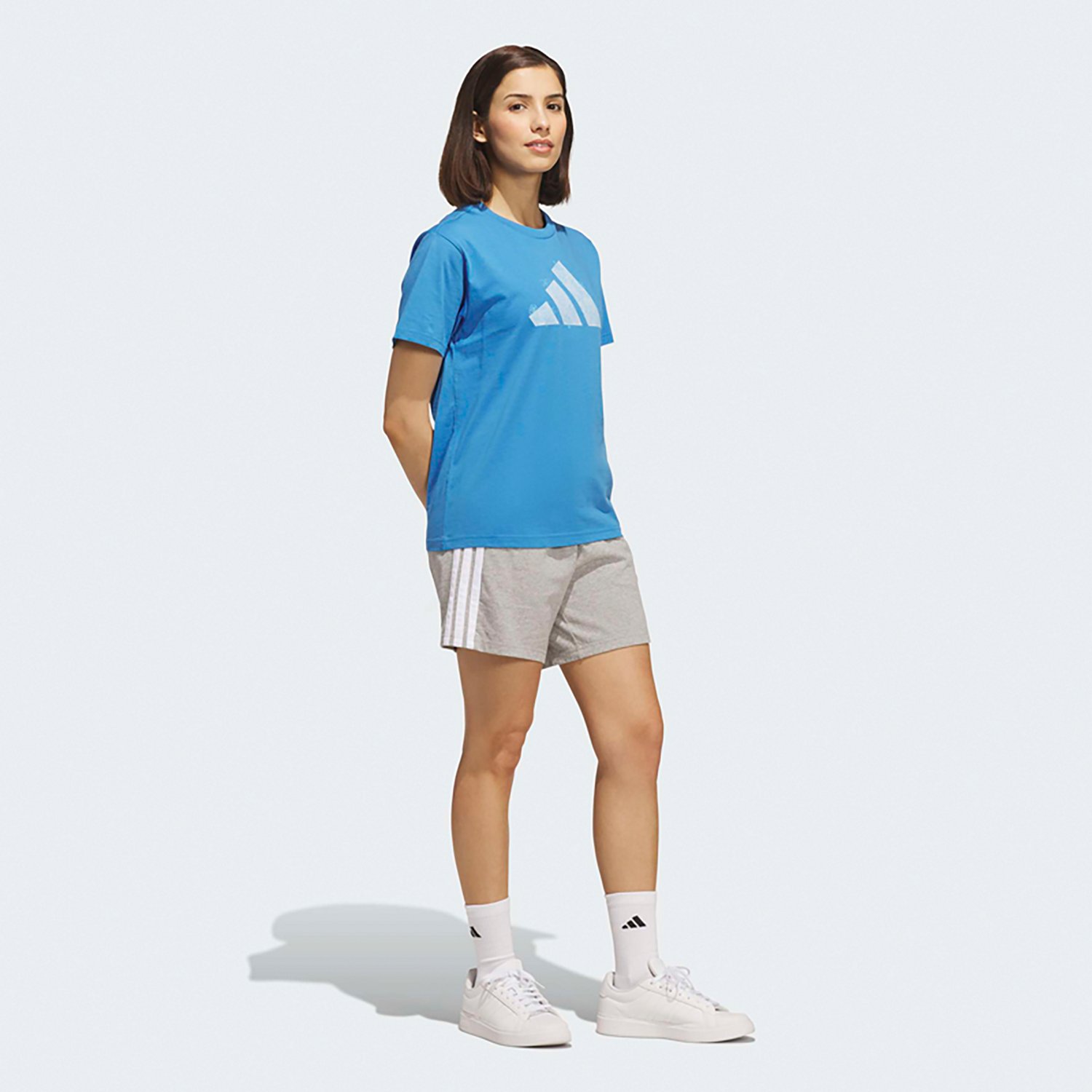 adidas Women's Western Florals Big Logo Graphic T-shirt - view number 5