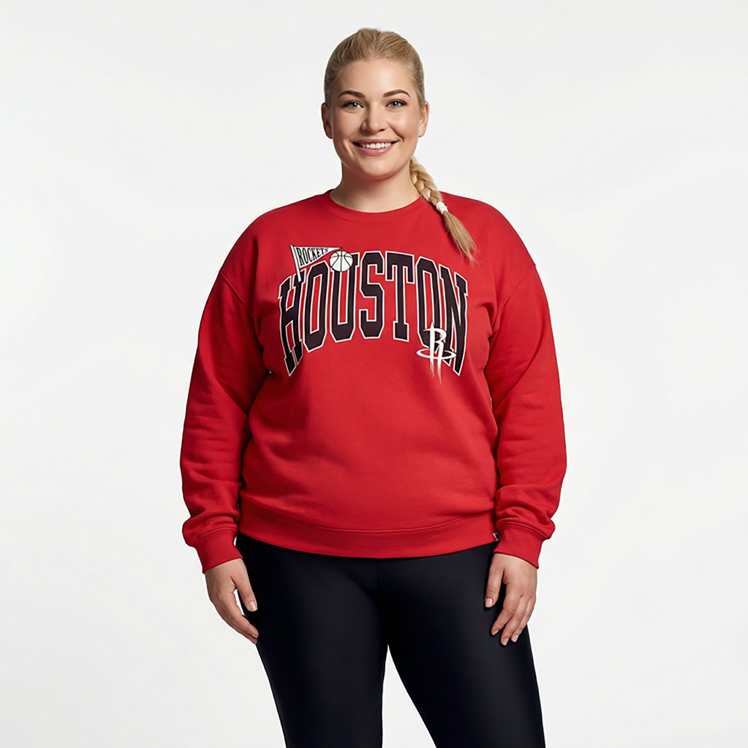 '47 Women's Houston Rockets Arched Icon Oversized Long Sleeve Crewneck Sweatshirt - view number 2