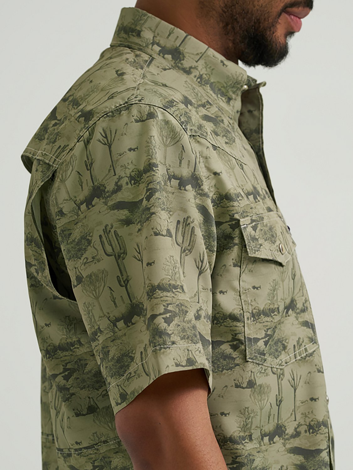 Wrangler Men's All Terrain Gear Printed Performance Shirt - view number 6