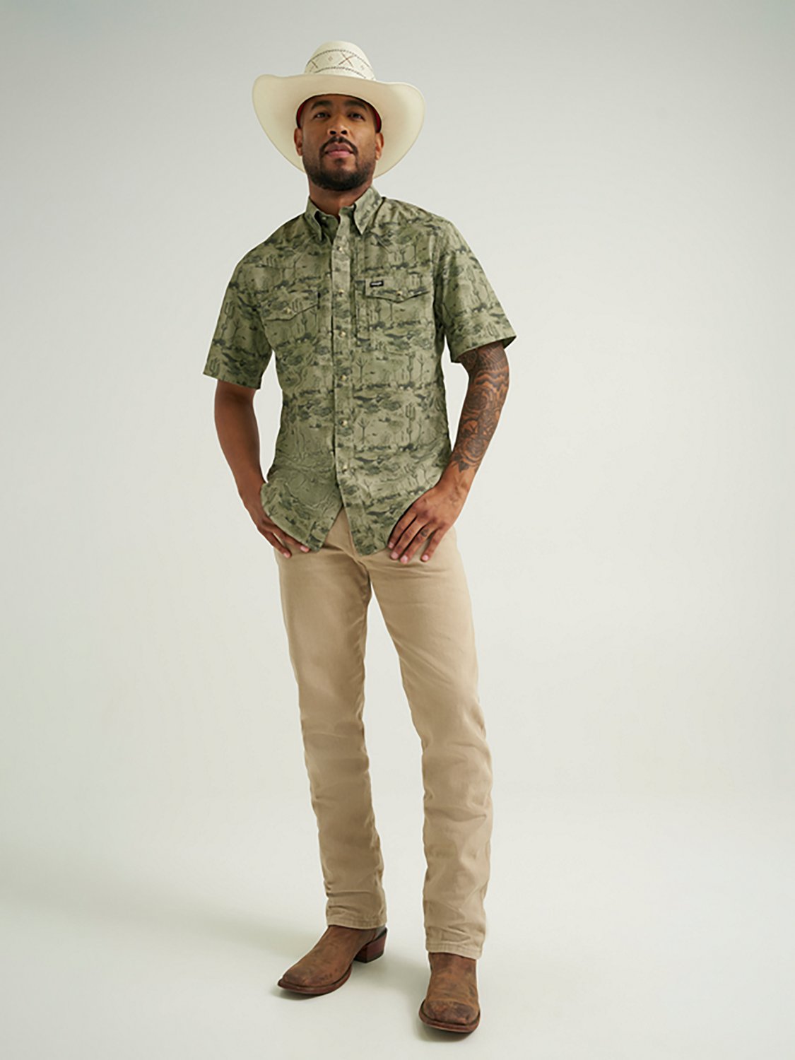 Wrangler Men's All Terrain Gear Printed Performance Shirt - view number 7