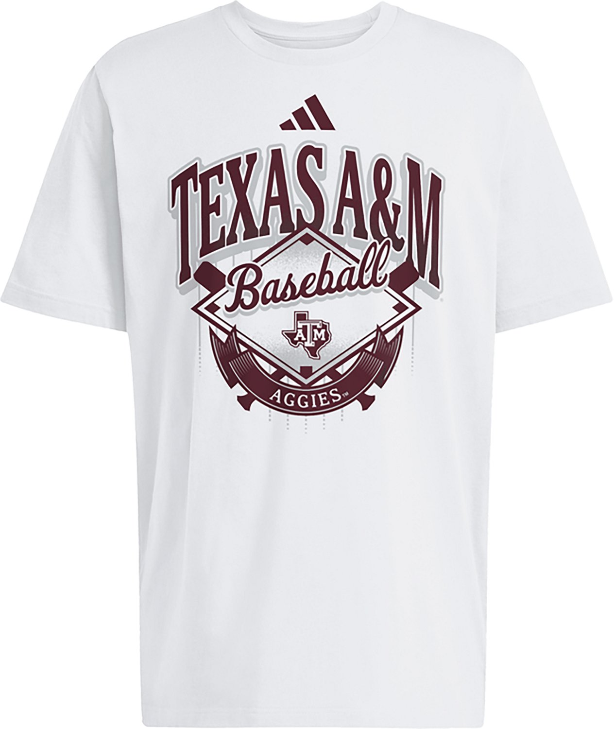 adidas Men’s Texas A&M University Baseball Refresh Fresh T-shirt - view number 3