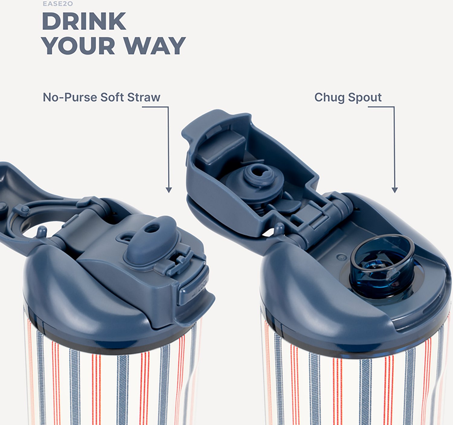 HydroJug Ease2o 24 oz Water Bottle with Straw Lid