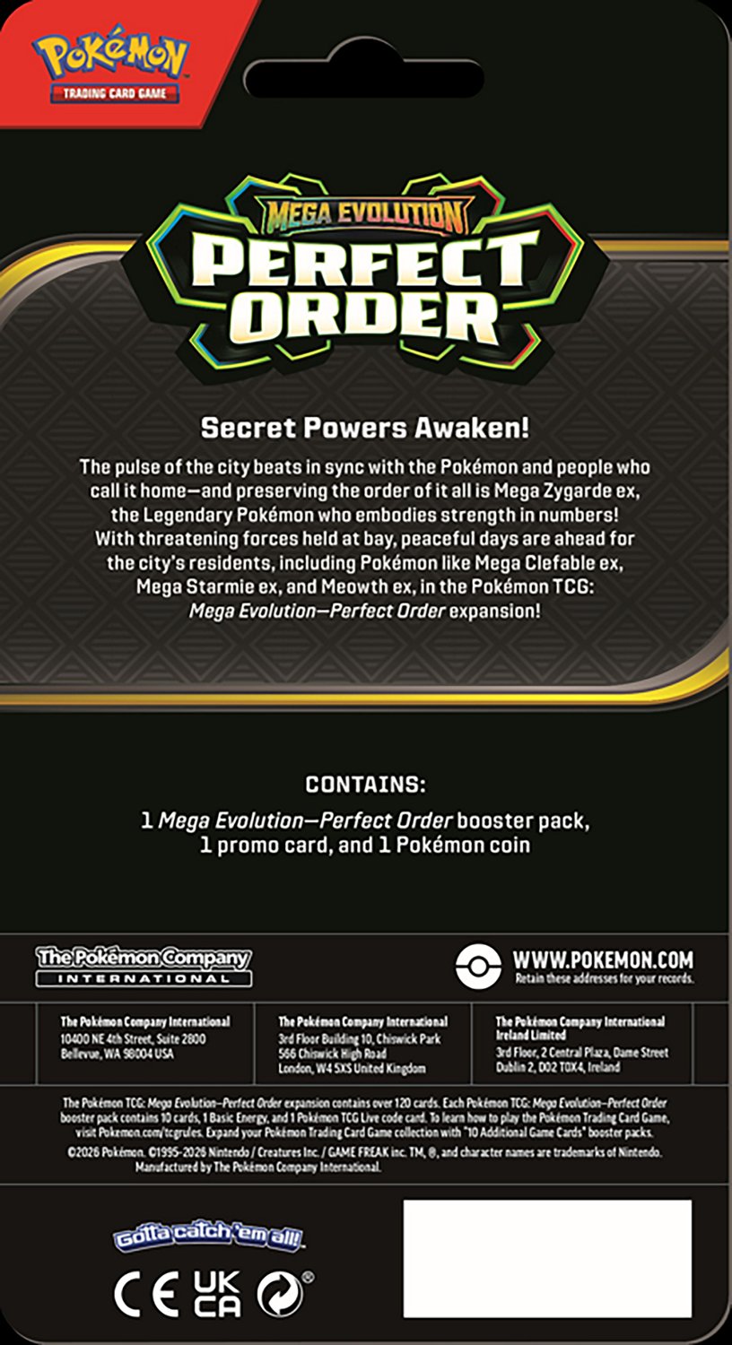 Pokemon Trading Card Game Mega Evolutions 3 Perfect Order Booster Pack - view number 2