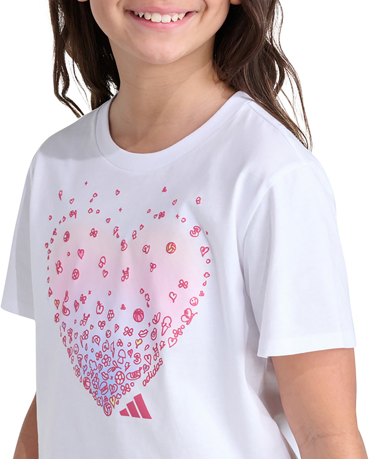 adidas Girls' Graphic Cotton Short Sleeve T-shirt - view number 3