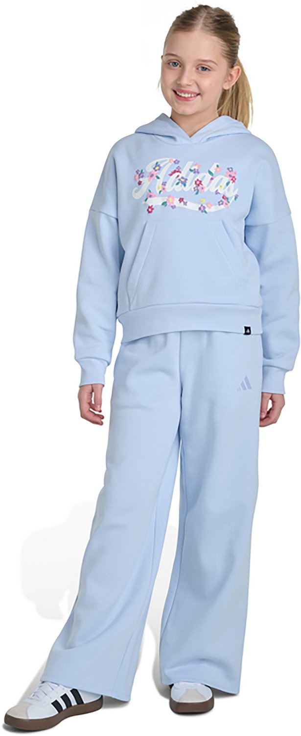 adidas Girls' Graphic Fleece Pullover Hoodie
