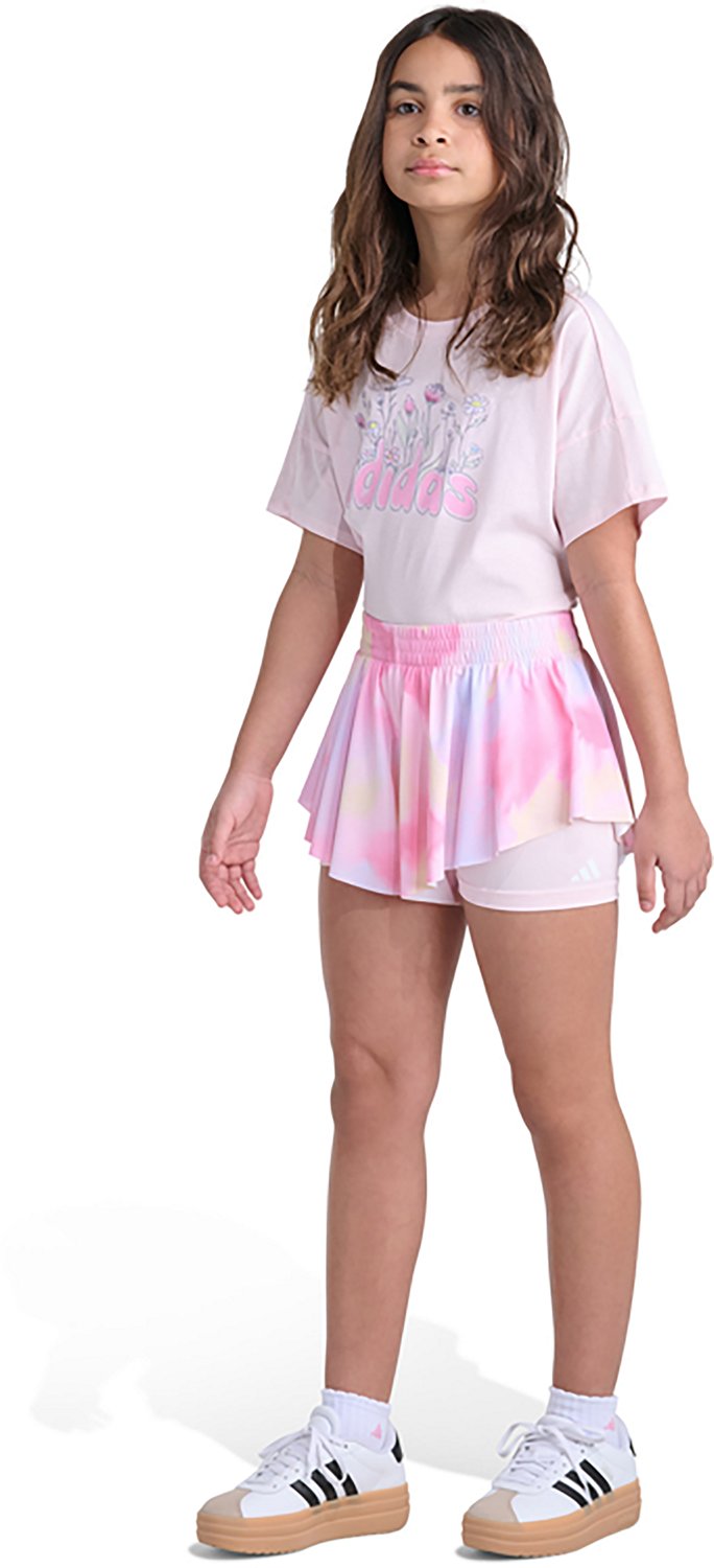 adidas Girls' AOP Flowy Shorts - view number 4