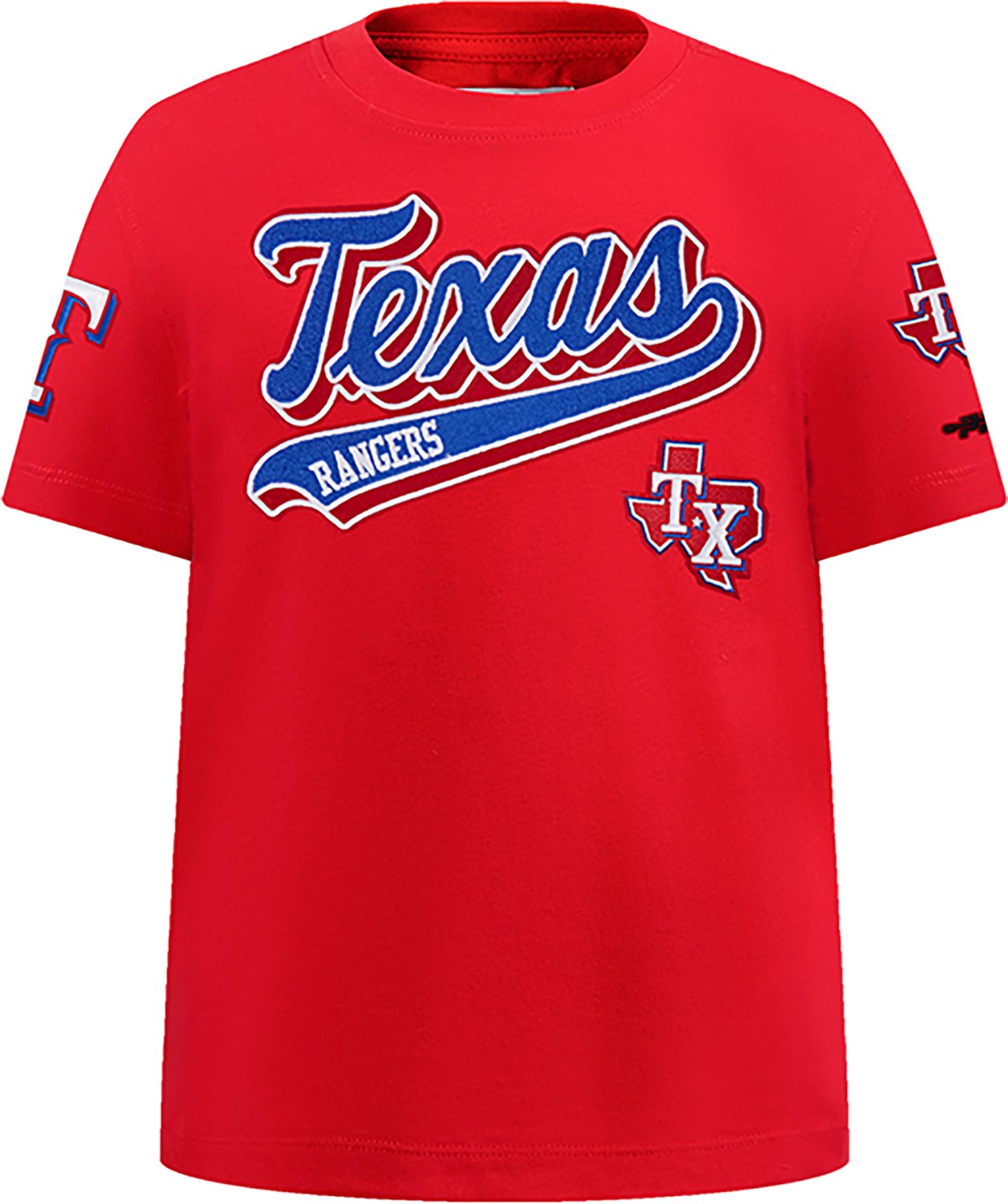 Pro Standard Boys' Texas Rangers Script Tail Baseball Graphic T-shirt