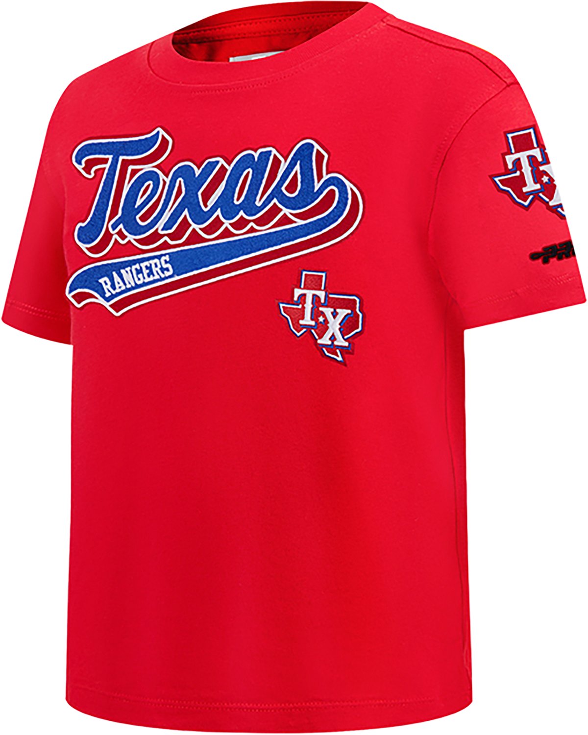 Pro Standard Boys' Texas Rangers Script Tail Baseball Graphic T-shirt