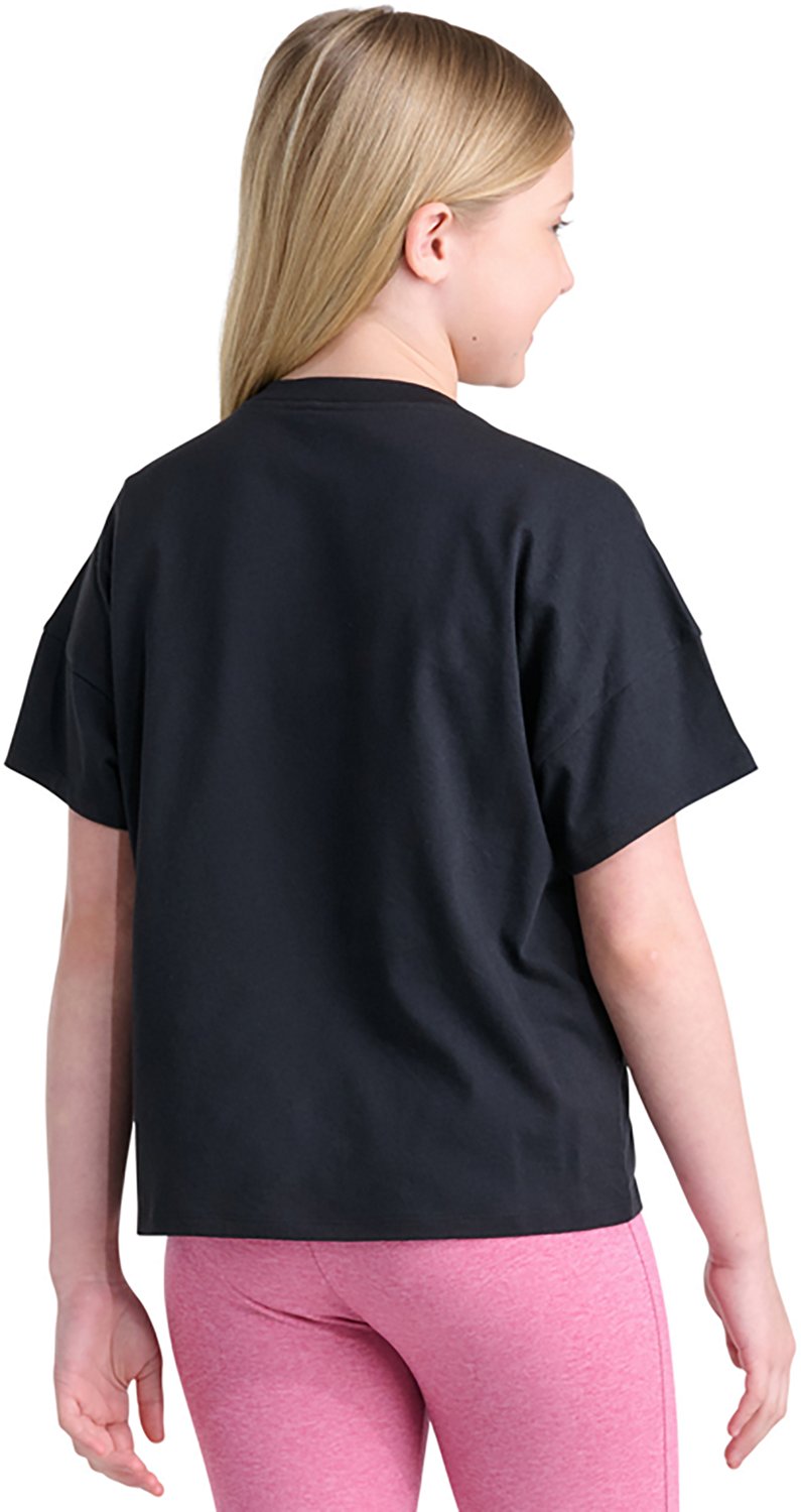 adidas Girls' Soccer Ball Drop Shoulder Short Sleeve T-shirt - view number 2