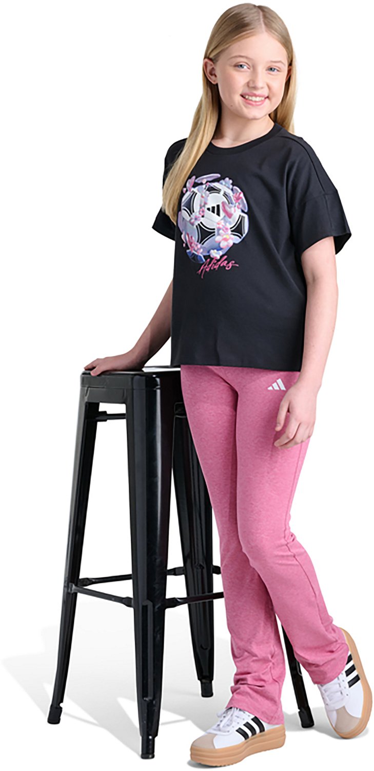 adidas Girls' Soccer Ball Drop Shoulder Short Sleeve T-shirt - view number 4