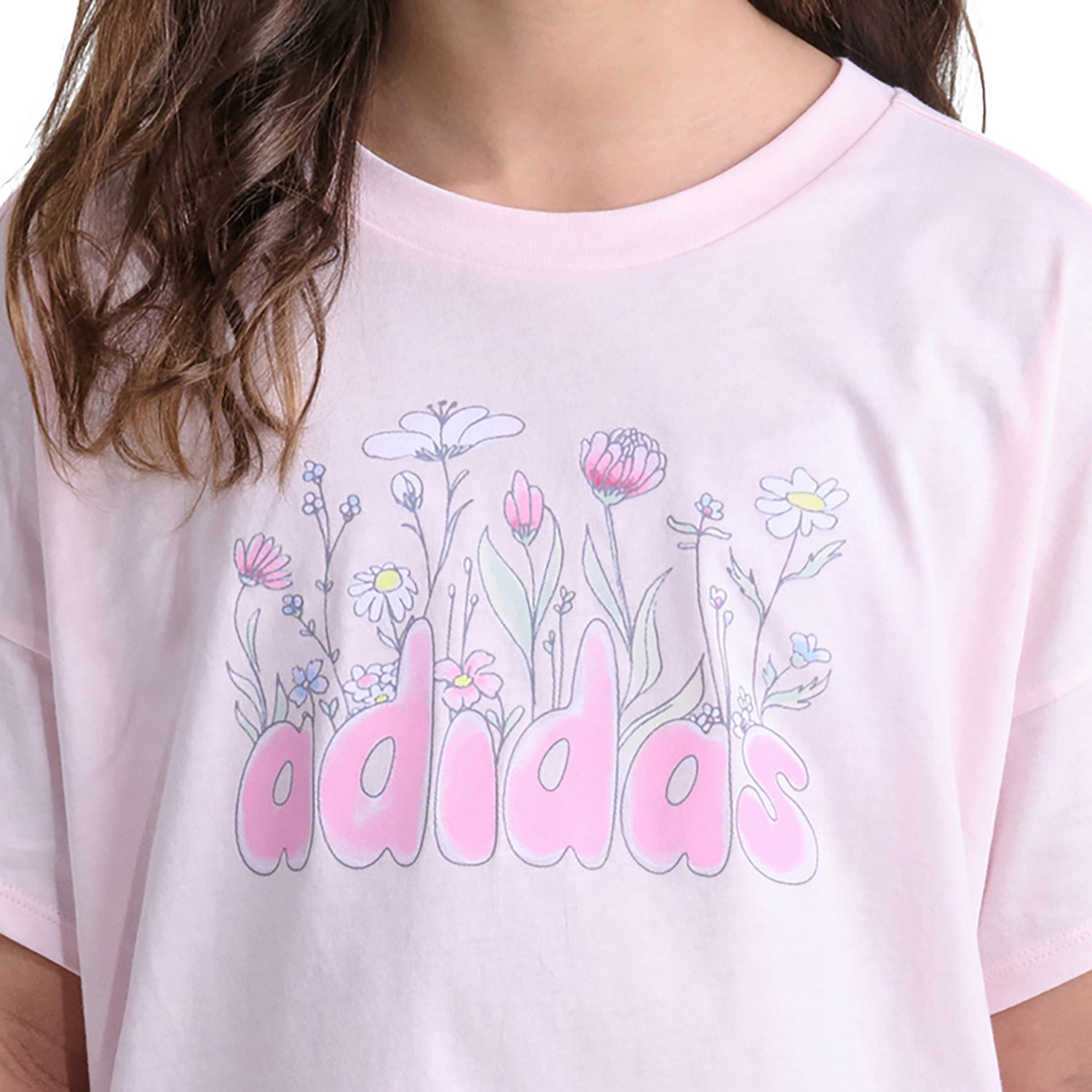 adidas Girls' Wildflower Drop Shoulder Short Sleeve T-shirt - view number 3