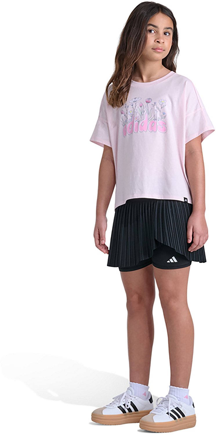 adidas Girls' Wildflower Drop Shoulder Short Sleeve T-shirt - view number 4