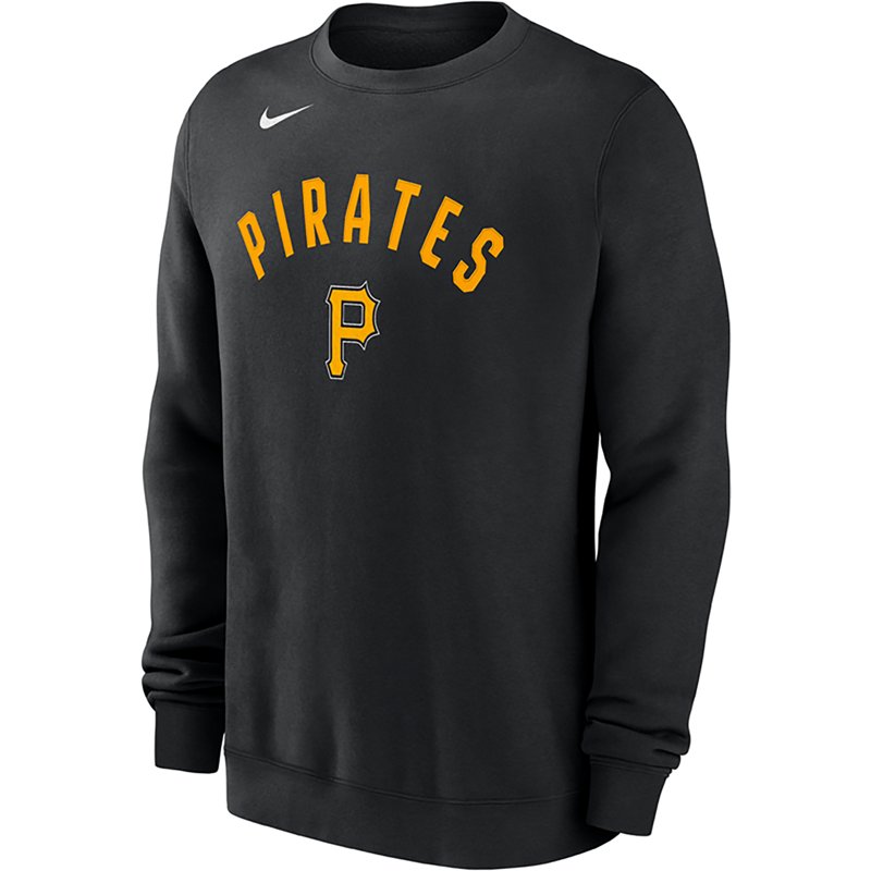 Nike Men's Pittsburgh Pirates Twill Fleece Crew Sweatshirt