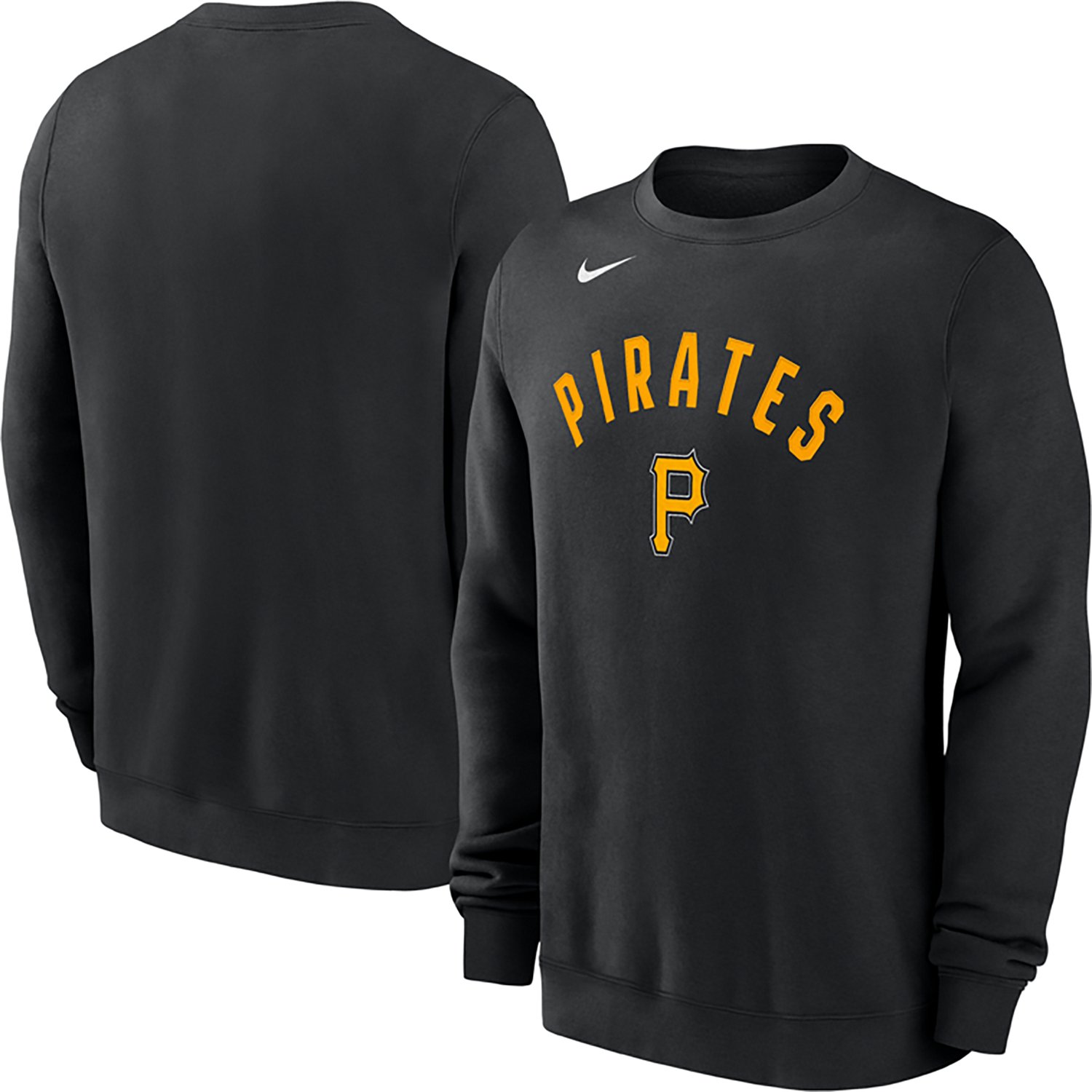 Nike Men's Pittsburgh Pirates Twill Fleece Crew Sweatshirt - view number 3