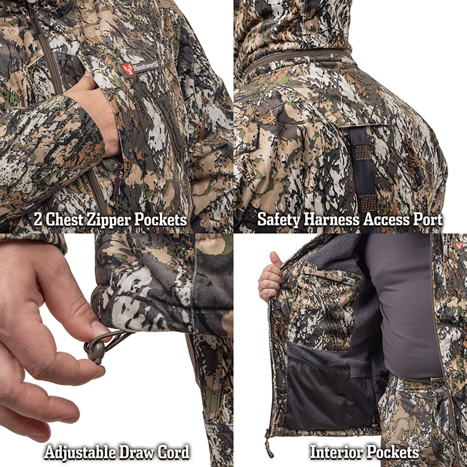 Huntworth Men's Matterhorn Heat Boost HW WP Fleece Lined Jacket - view number 6