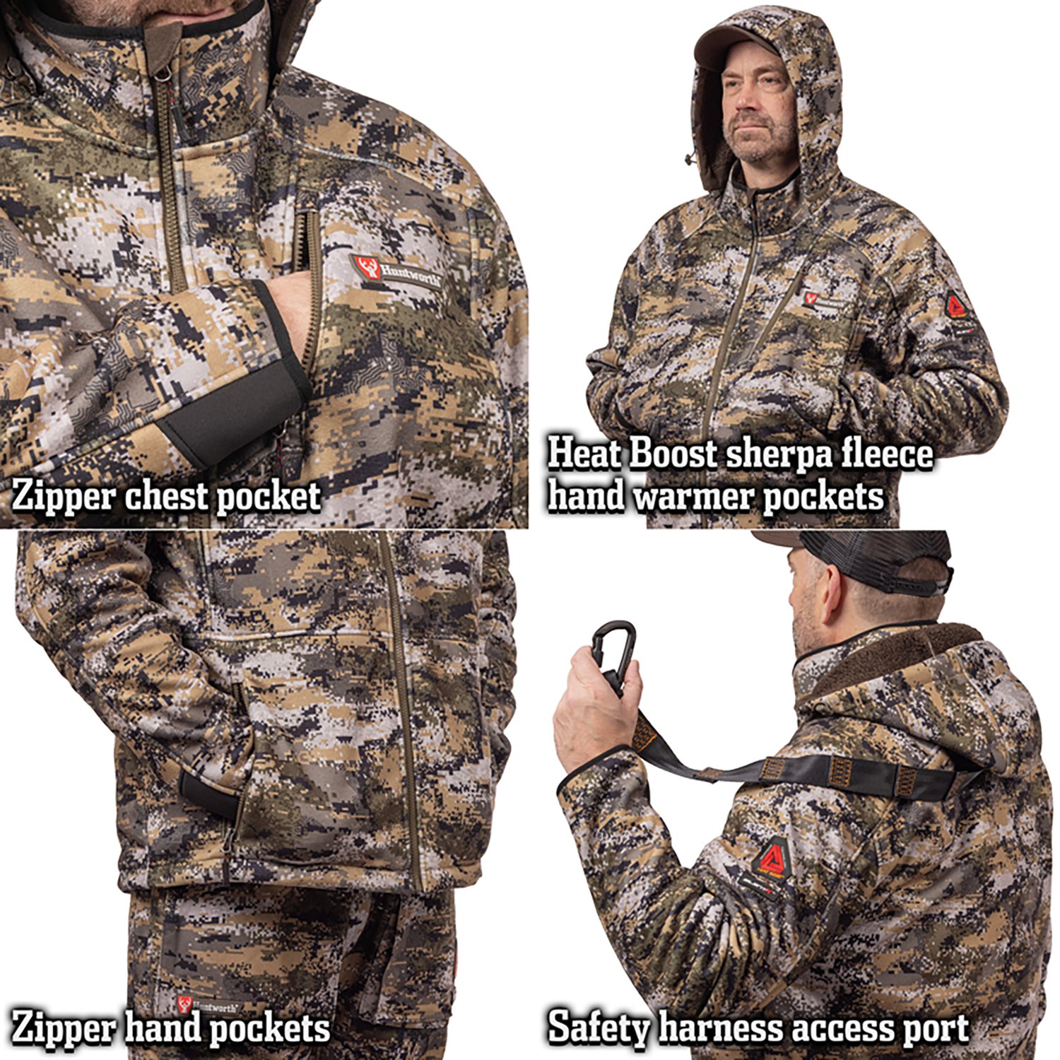 Huntworth Men's Warren Heat Boost HW Softshell Jacket - view number 5