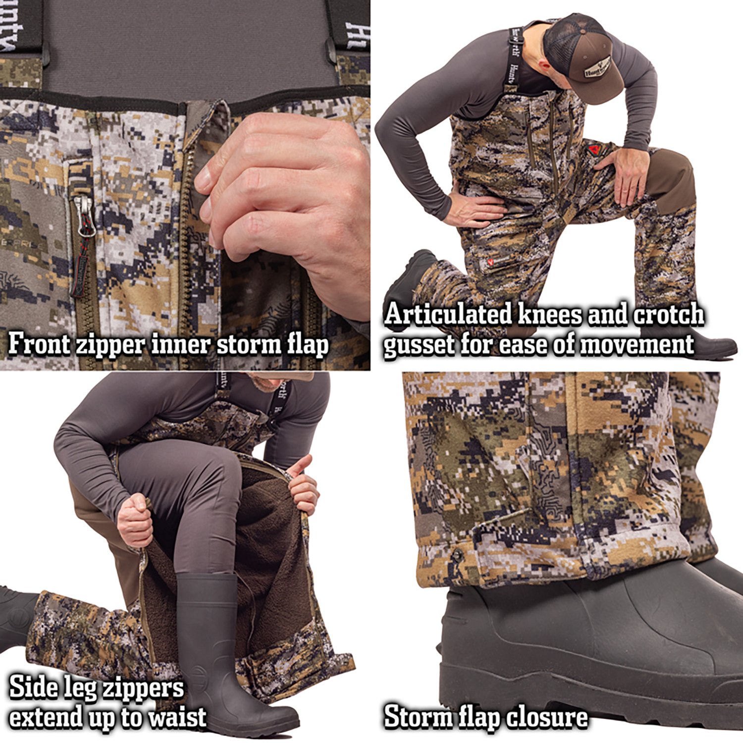 Huntworth Men's Warren Heat Boost HW Softshell Bib - view number 5