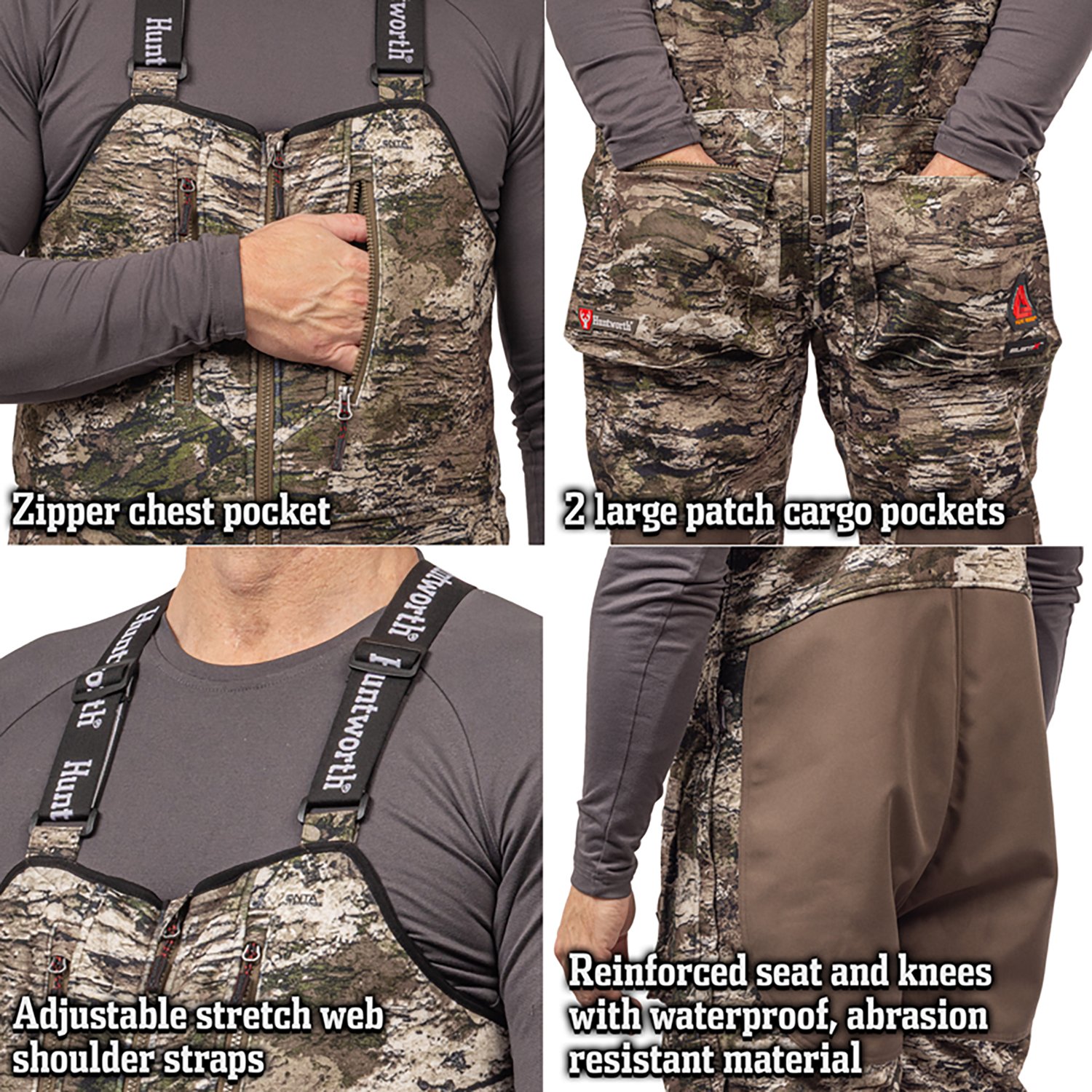 Huntworth Men's Warren Heat Boost HW Softshell Bib - view number 6