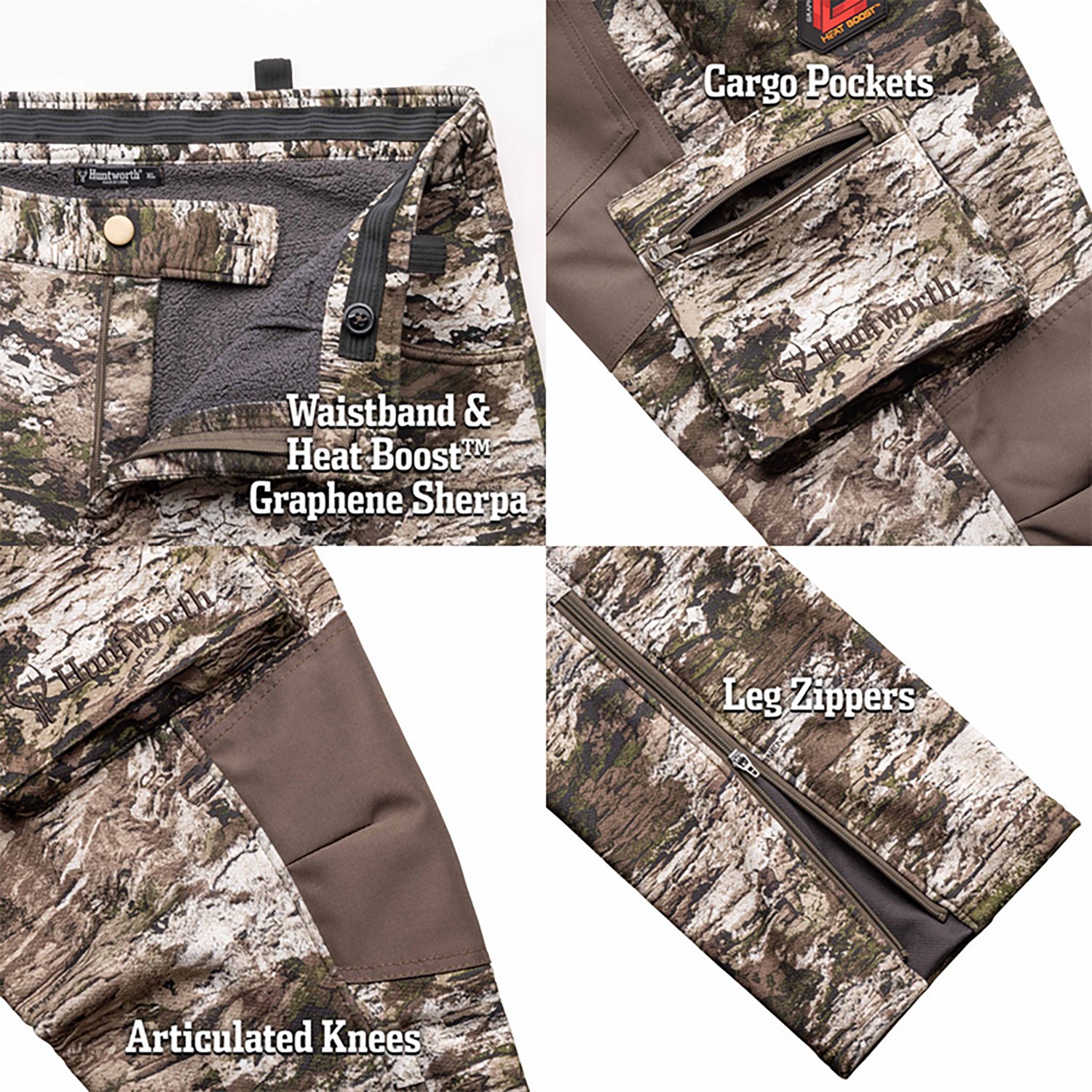 Huntworth Men's Saskatoon Heat Boost Heavyweight Soft Shell Hunting Pants