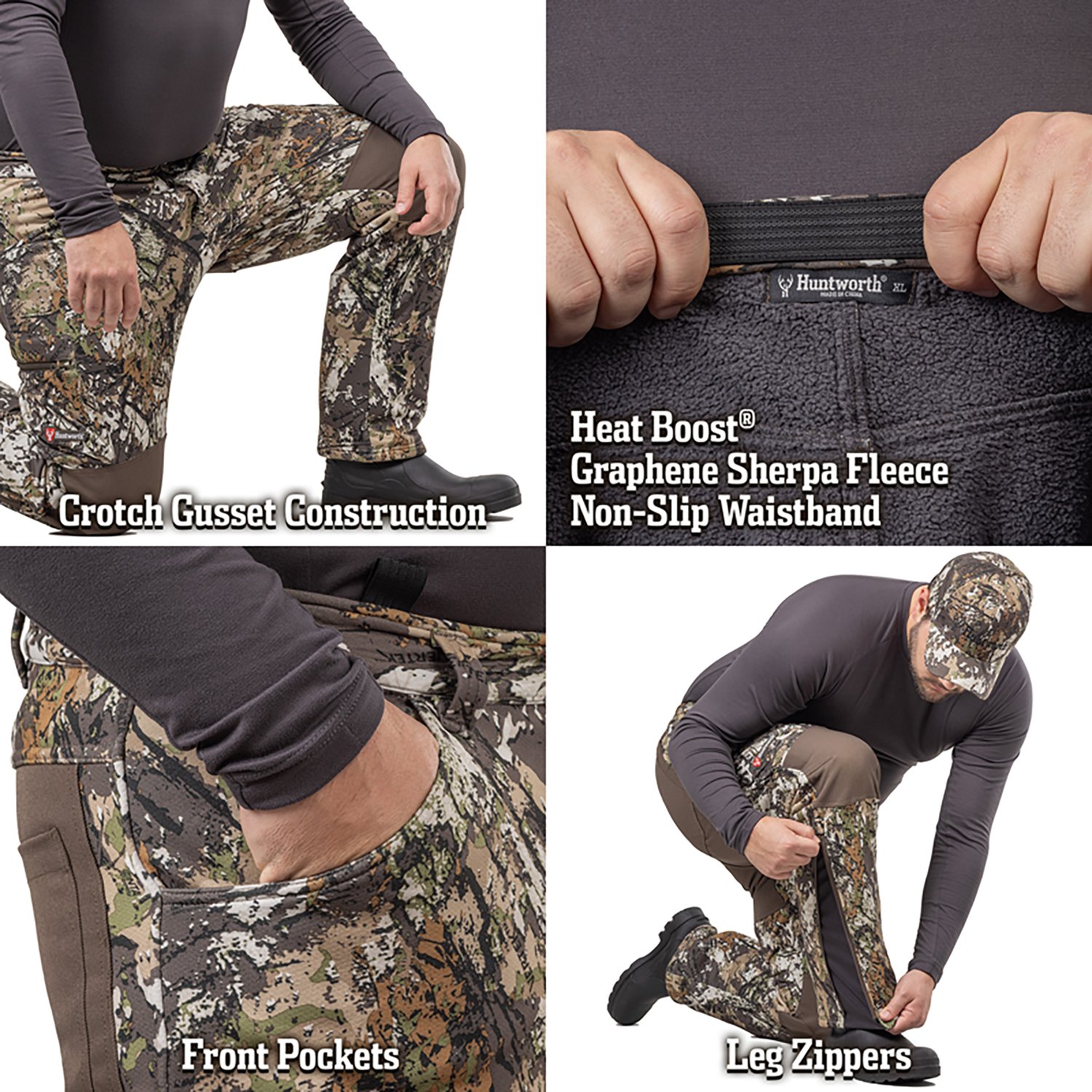 Huntworth Men's Saskatoon Heat Boost Heavyweight Soft Shell Hunting Pants