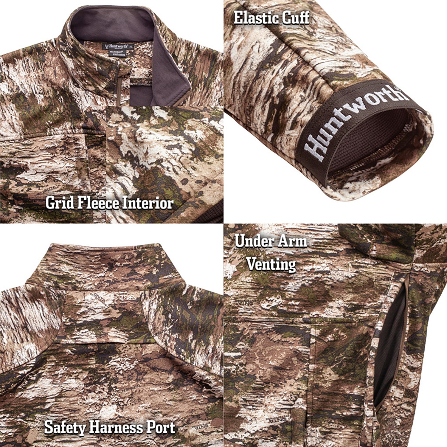 Huntworth Men's Elkins MW Softshell Grid-Fleece Lined Jacket